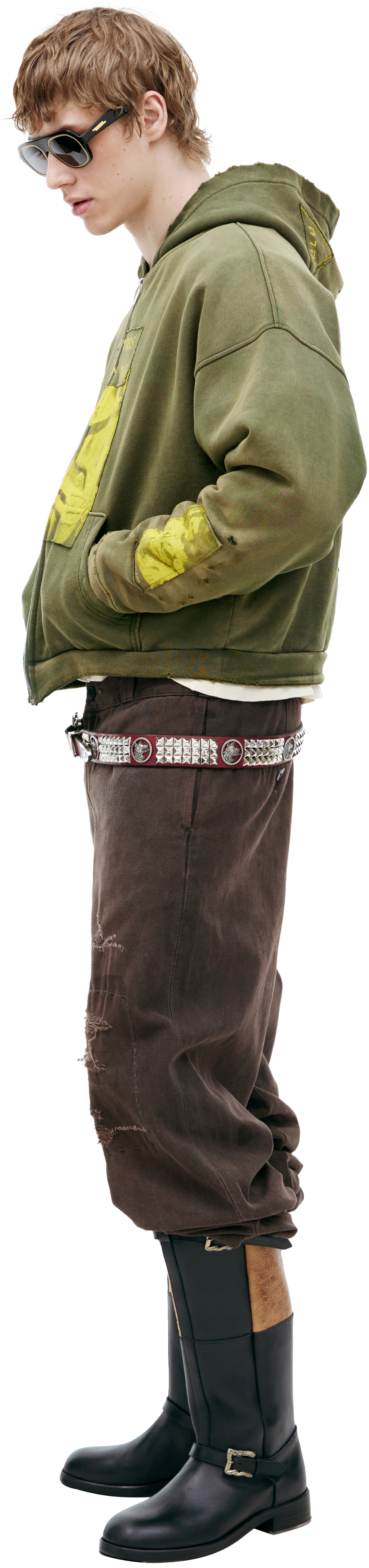 Enfants Riches Déprimés Хаки худи на молнии