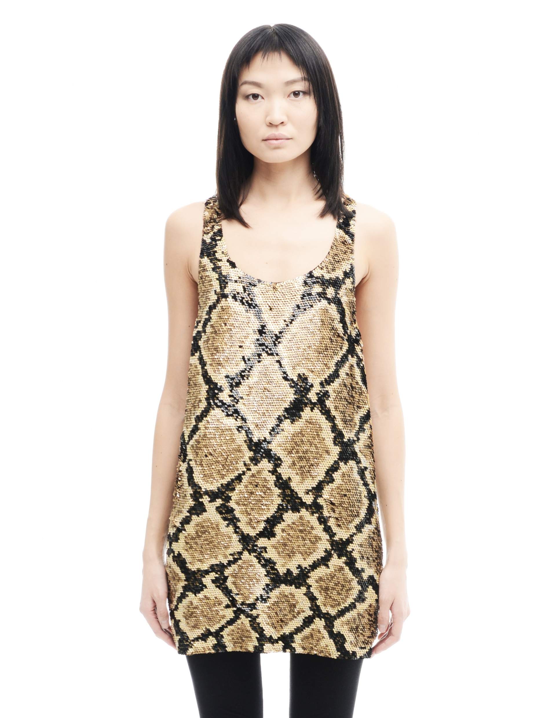 Ashish Шелковый топ в пайетках