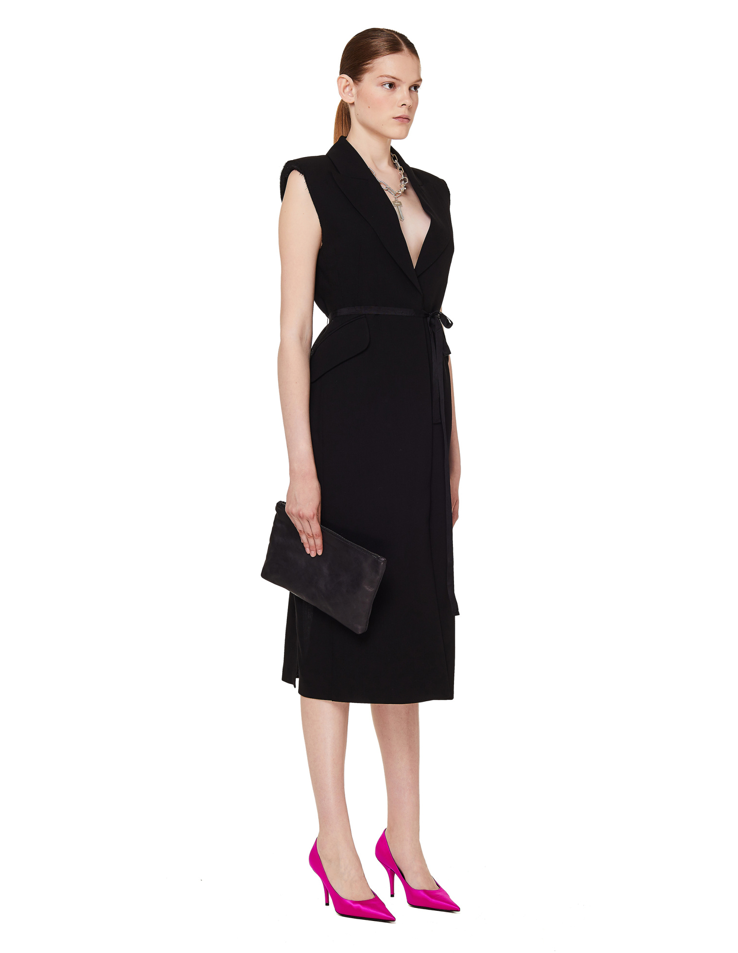 Ann Demeulemeester Кожаный клатч на молнии