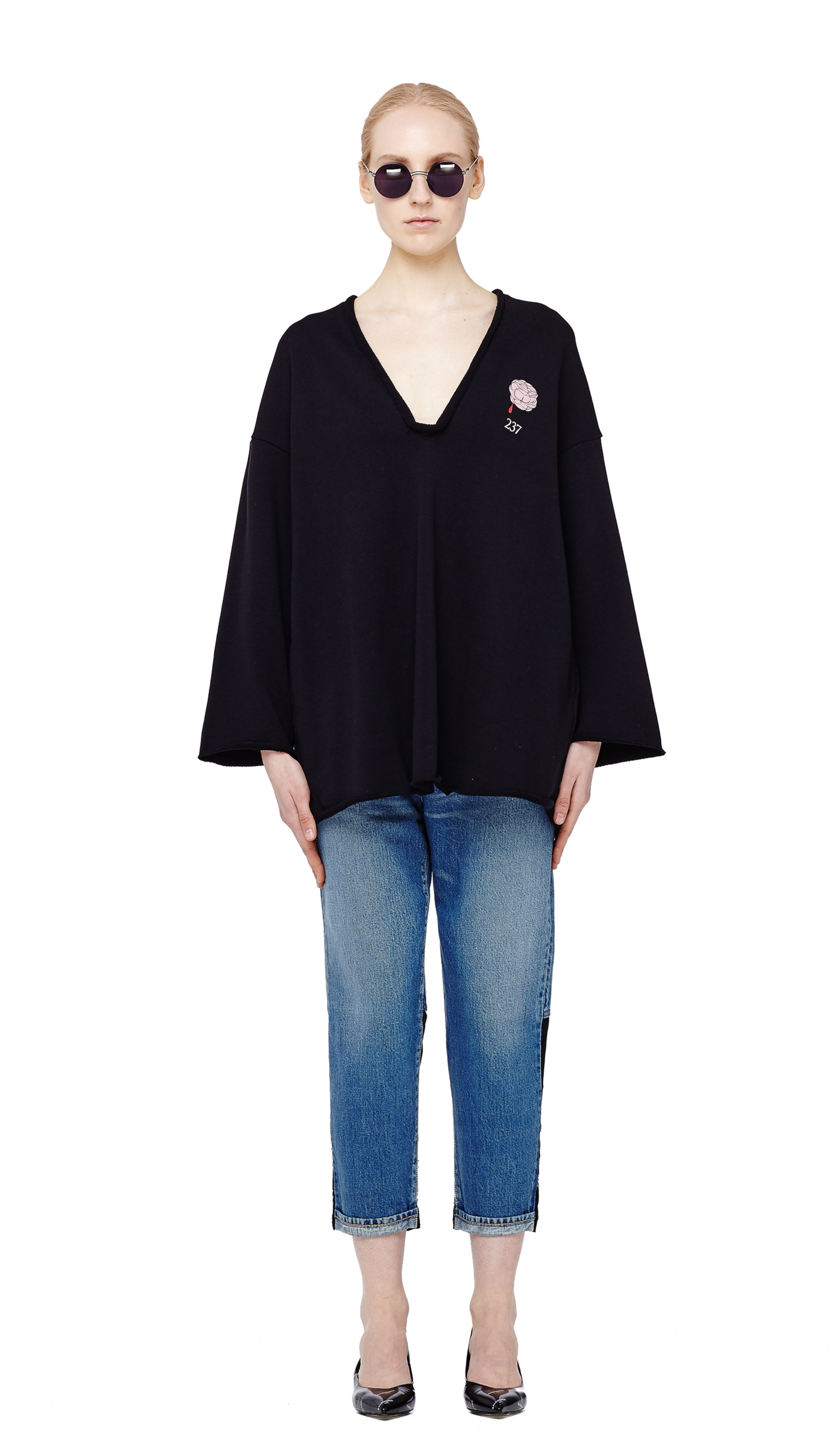 Undercover Укороченные джинсы со вставками