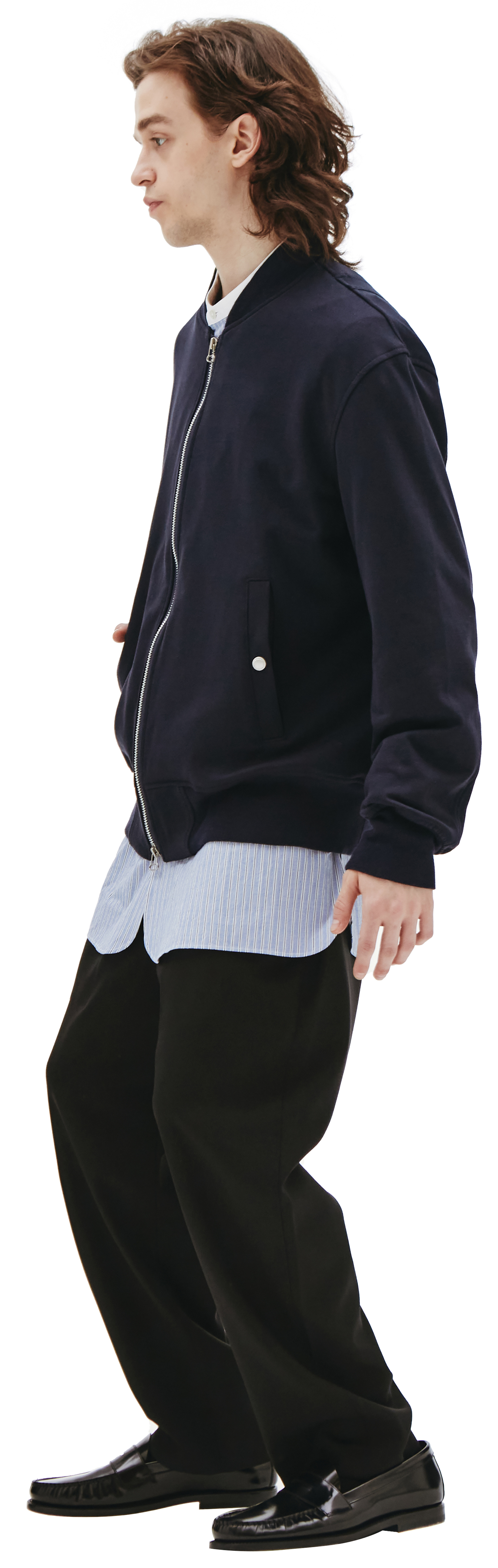 Junya Watanabe Синий бомбер на молнии