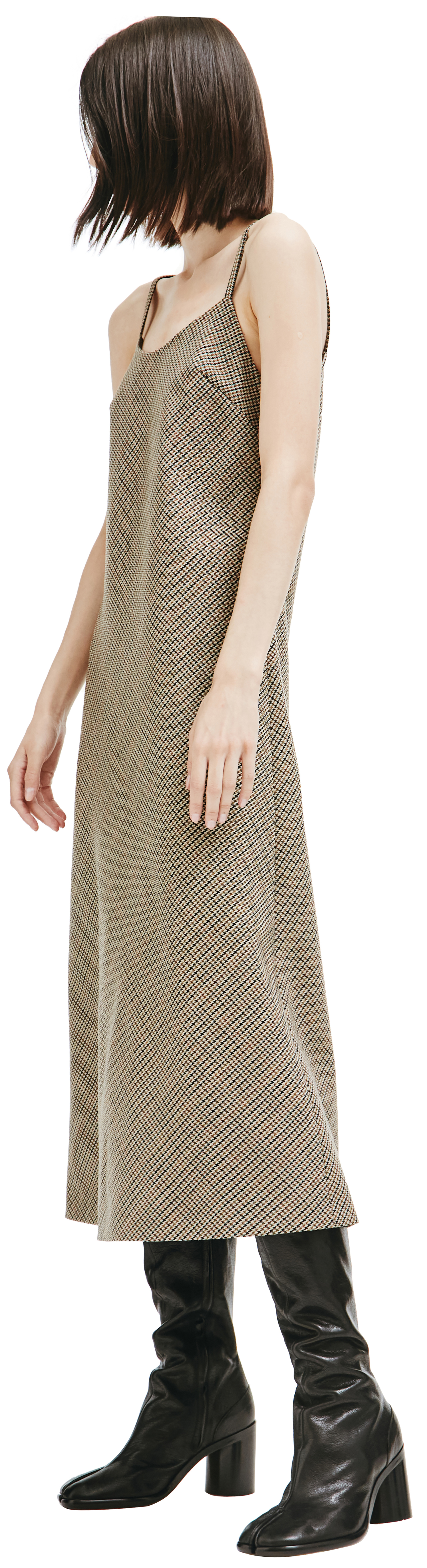 Maison Margiela Шерстяное платье на бретелях