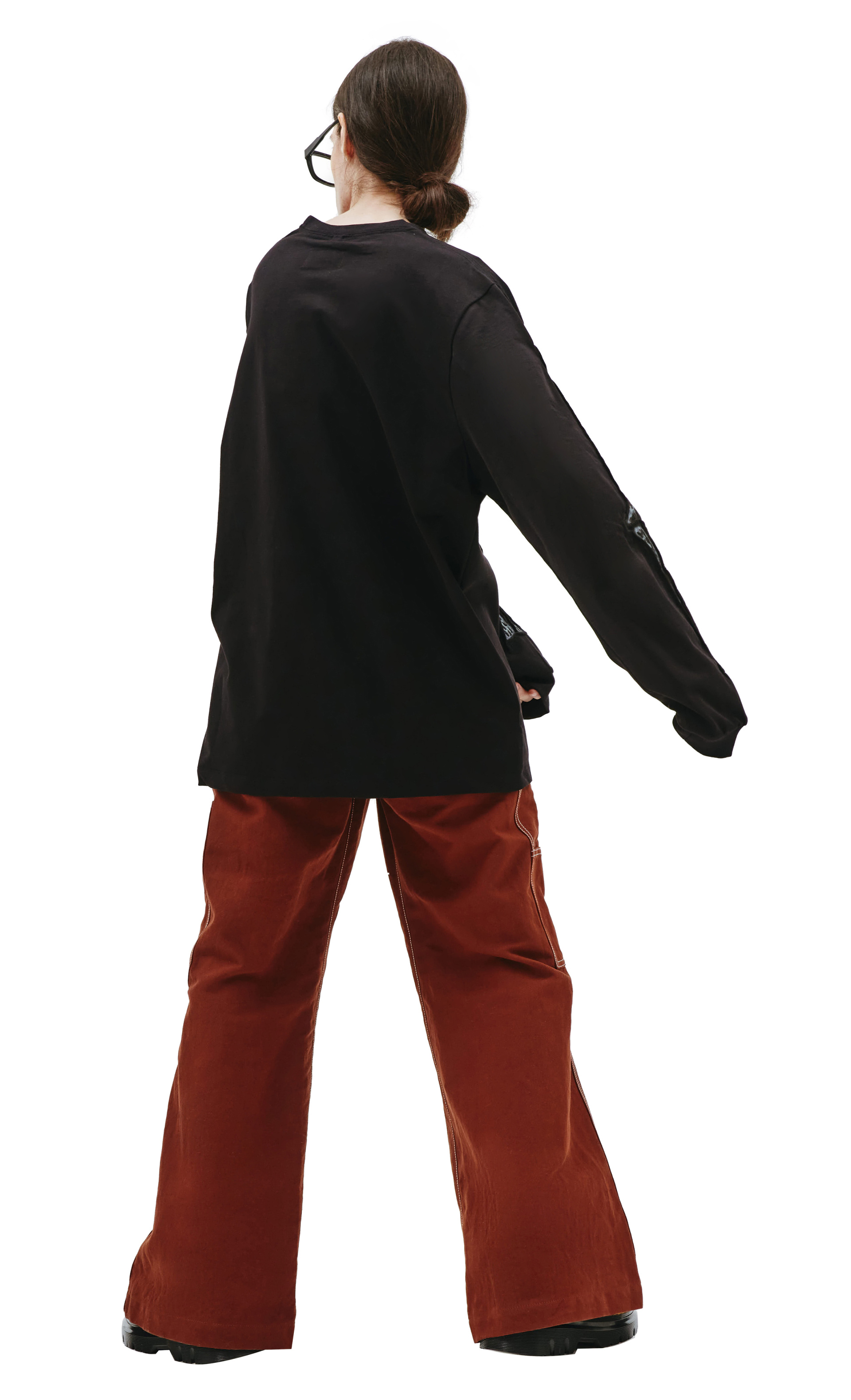 Doublet Лонгслив с вышивкой в виде скелета