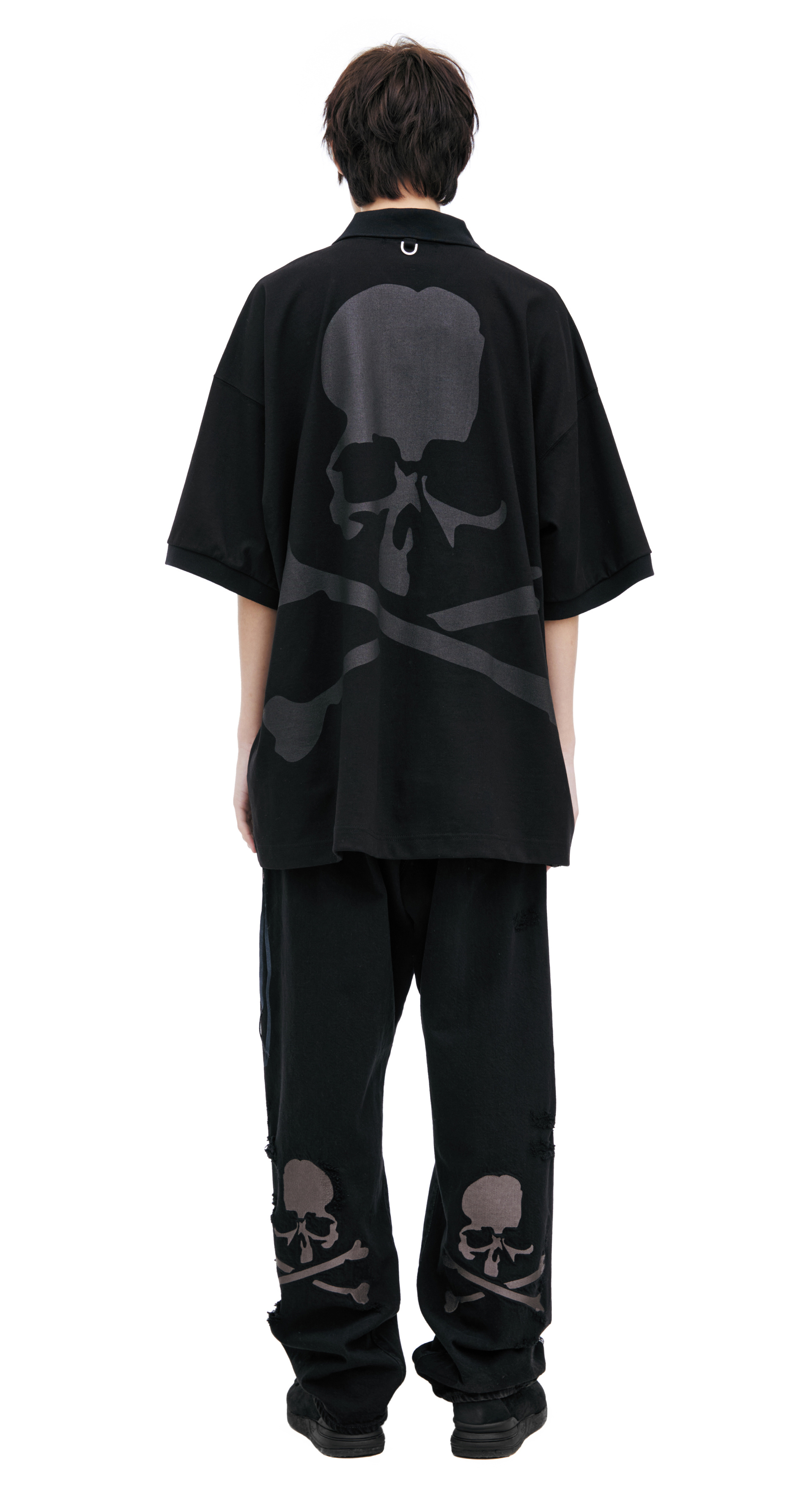 Mastermind WORLD Черное поло с логотипом