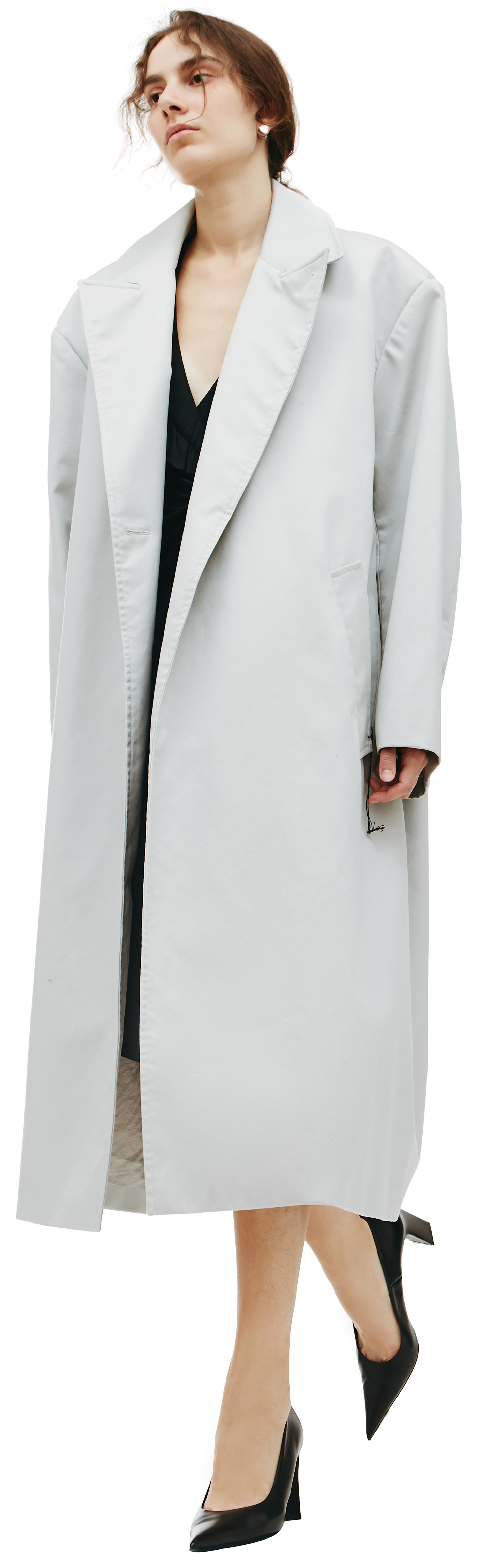 Balenciaga Светло-серый хлопковый плащ