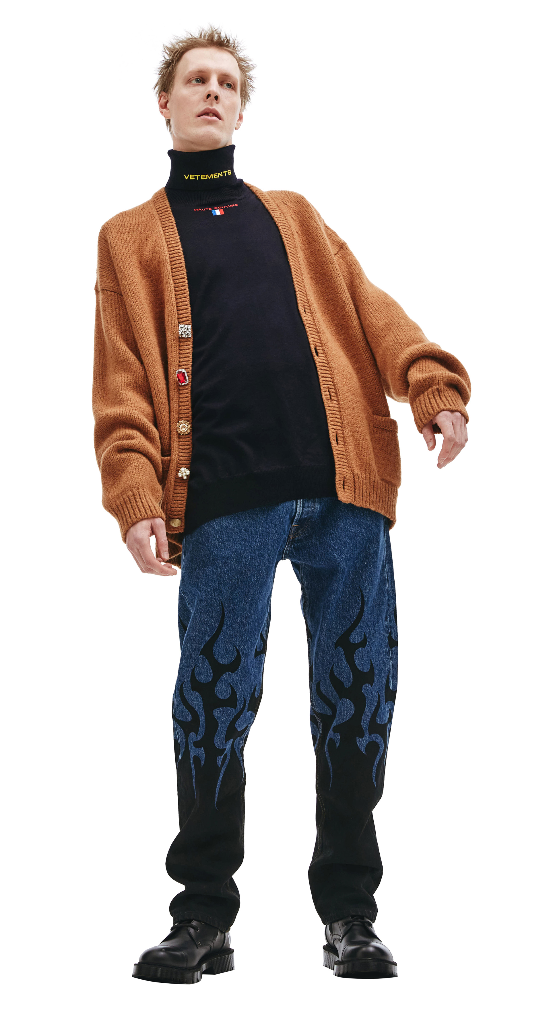 VETEMENTS Шерстяной кардиган с декоративными пуговицами