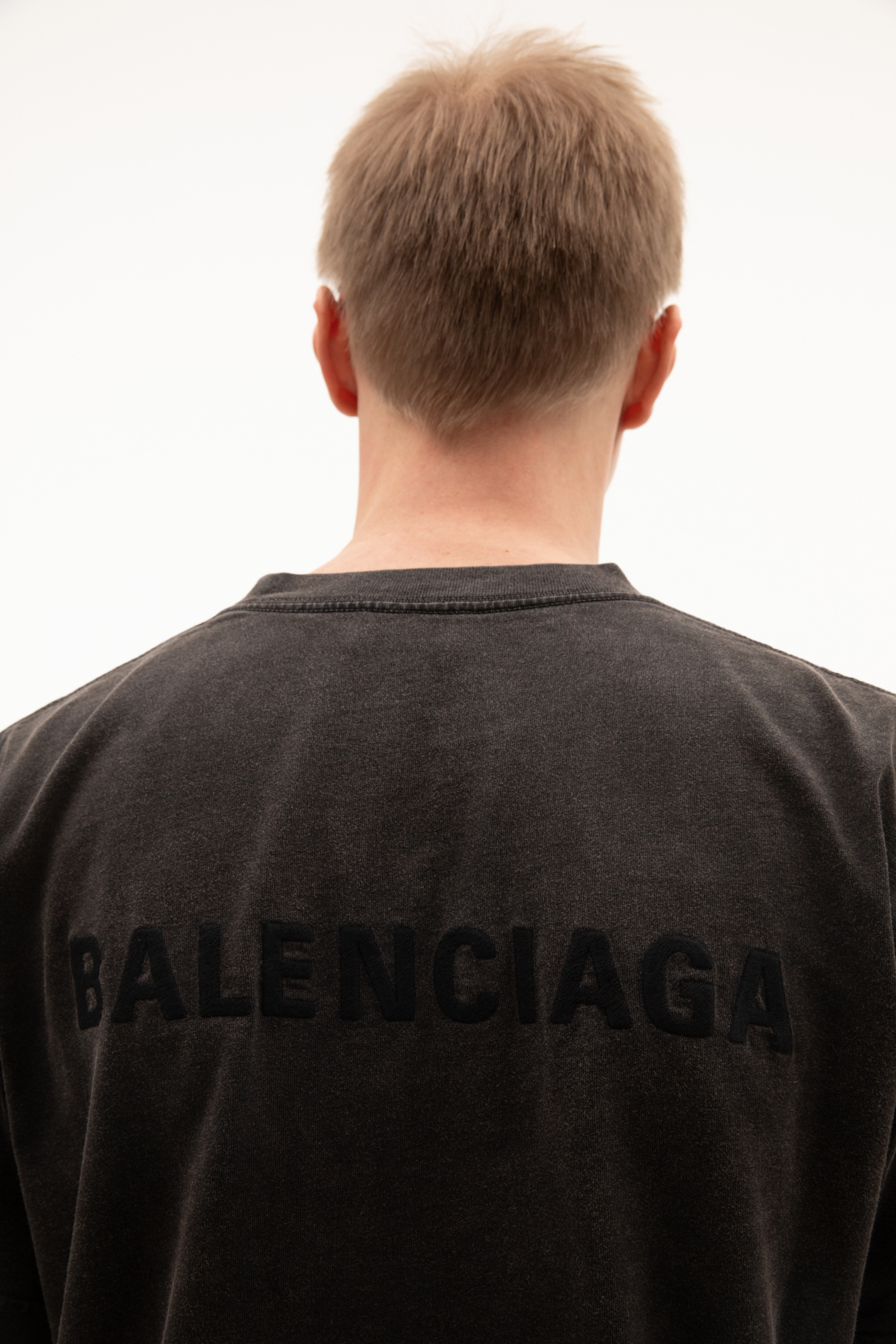 Balenciaga Выцветшая Футболка с логотипом