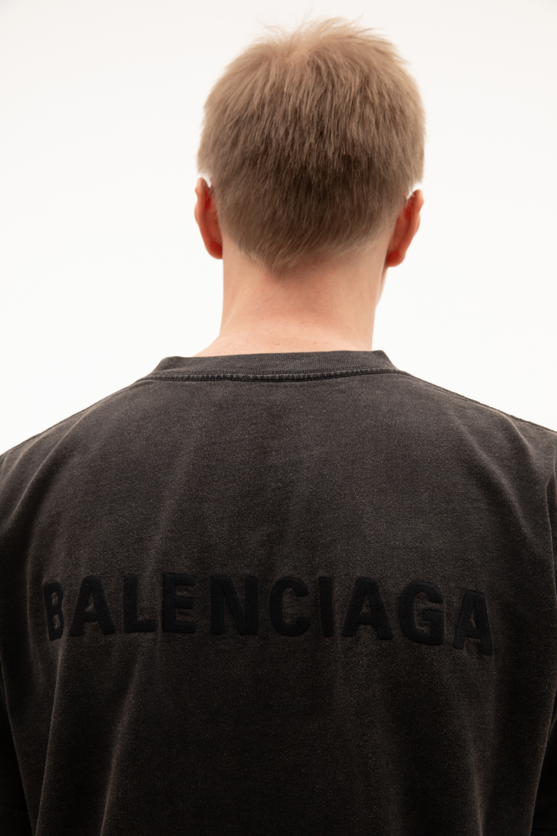 Balenciaga Выцветшая Футболка с логотипом