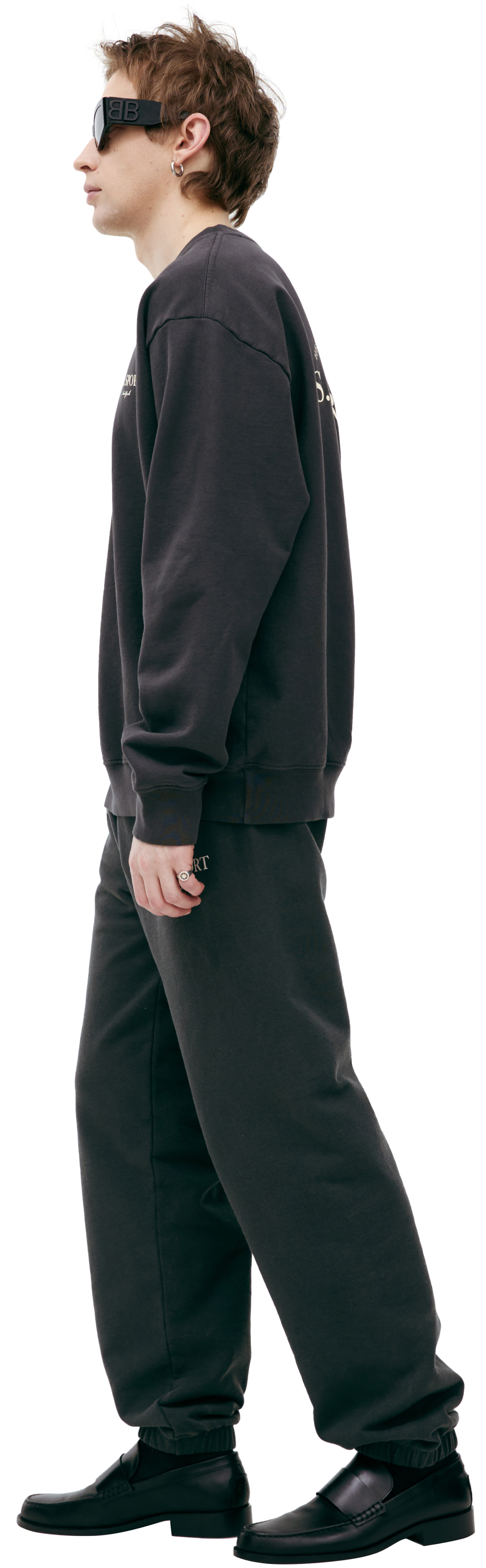 SPORTY & RICH Хлопковый свитшот с логотипом