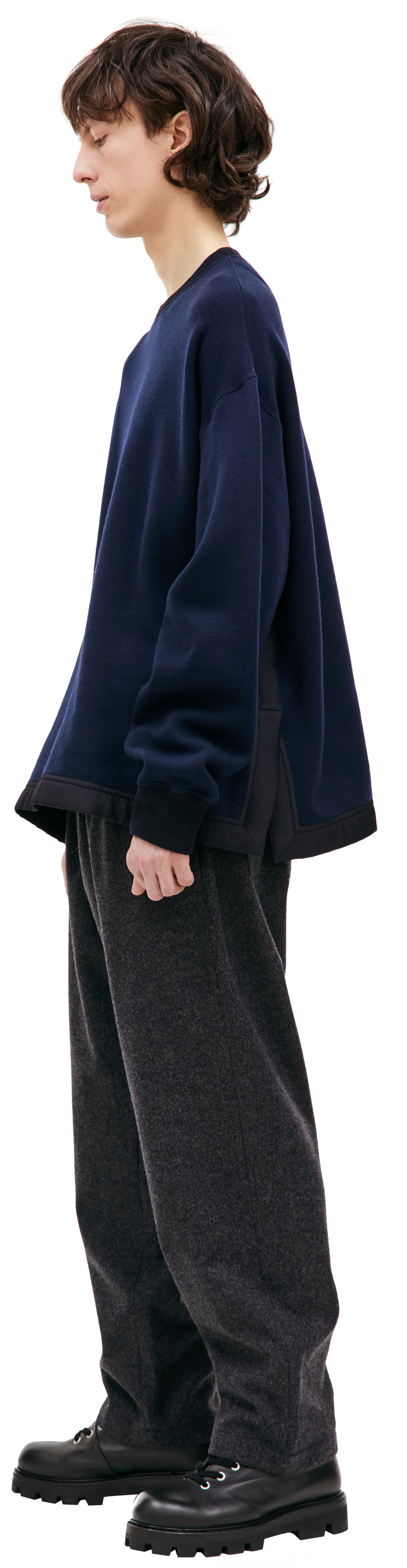 Jil Sander Комбинированный свитшот с разрезами