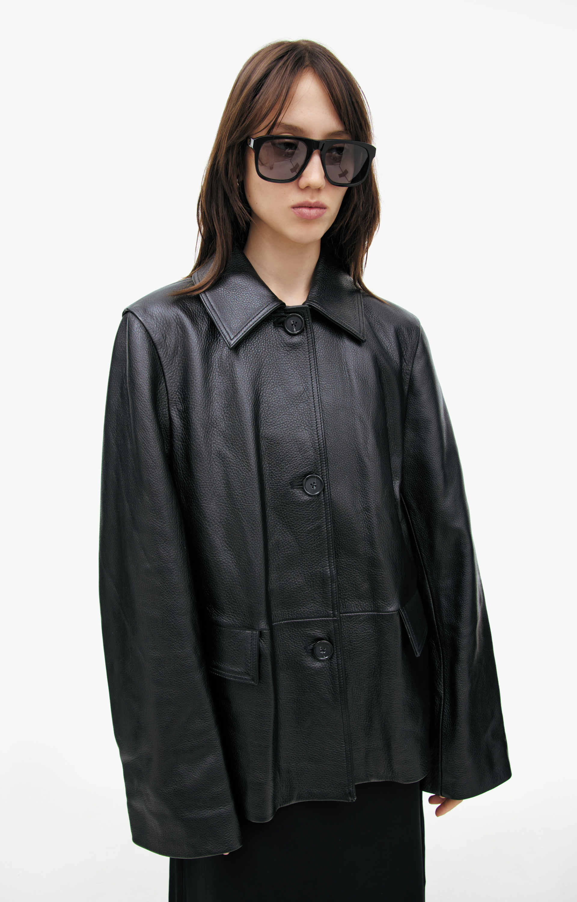 TOTEME Кожаная куртка на пуговицах