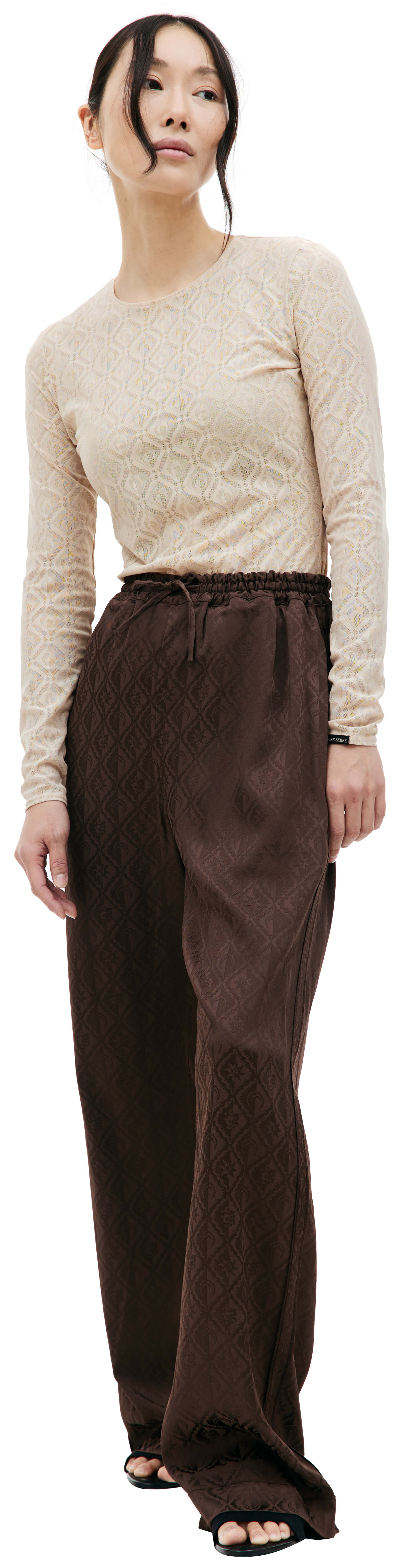 MARINE SERRE Прямые брюки на резинке