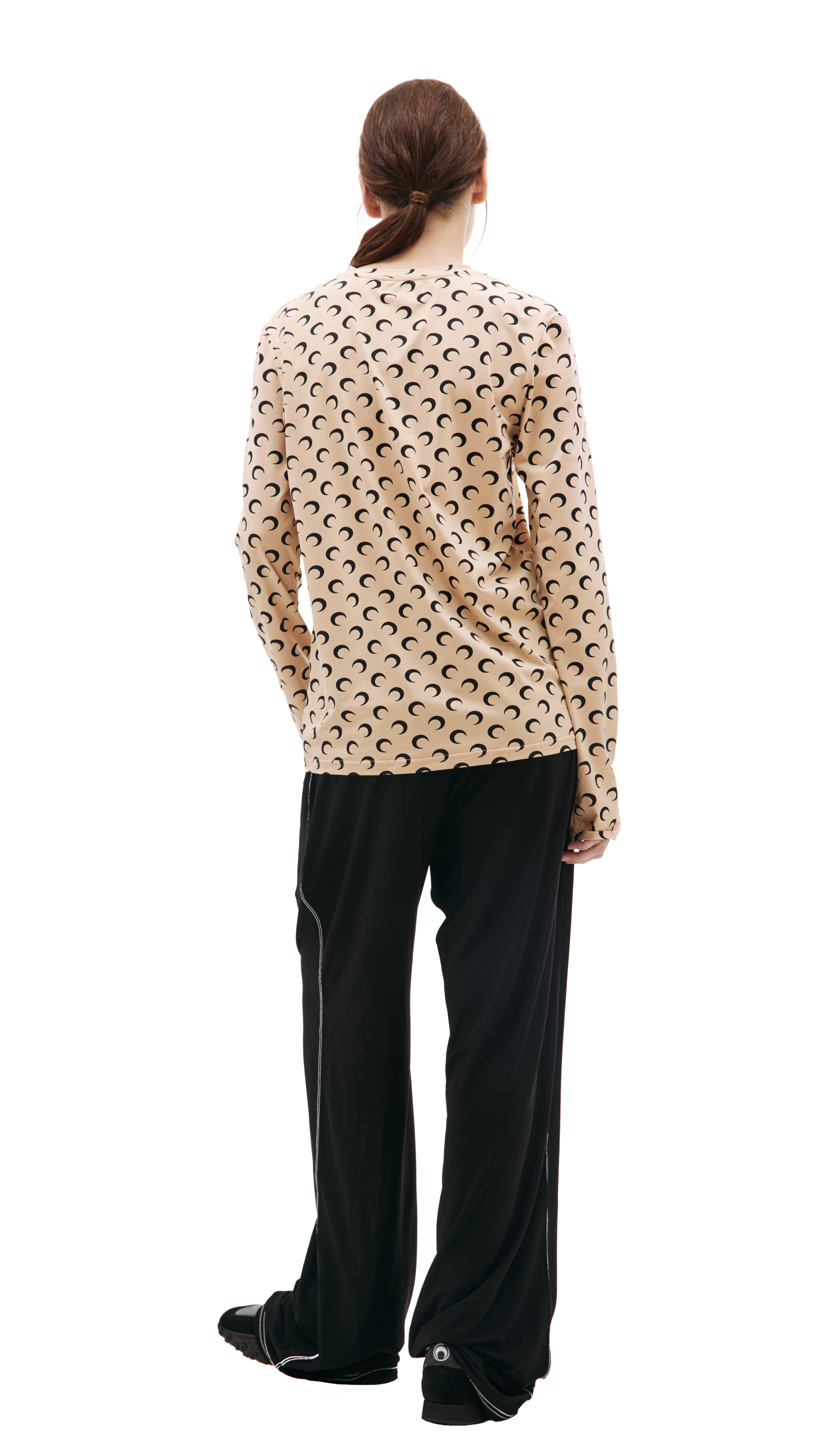 MARINE SERRE Лонгслив с монопринтом Moon