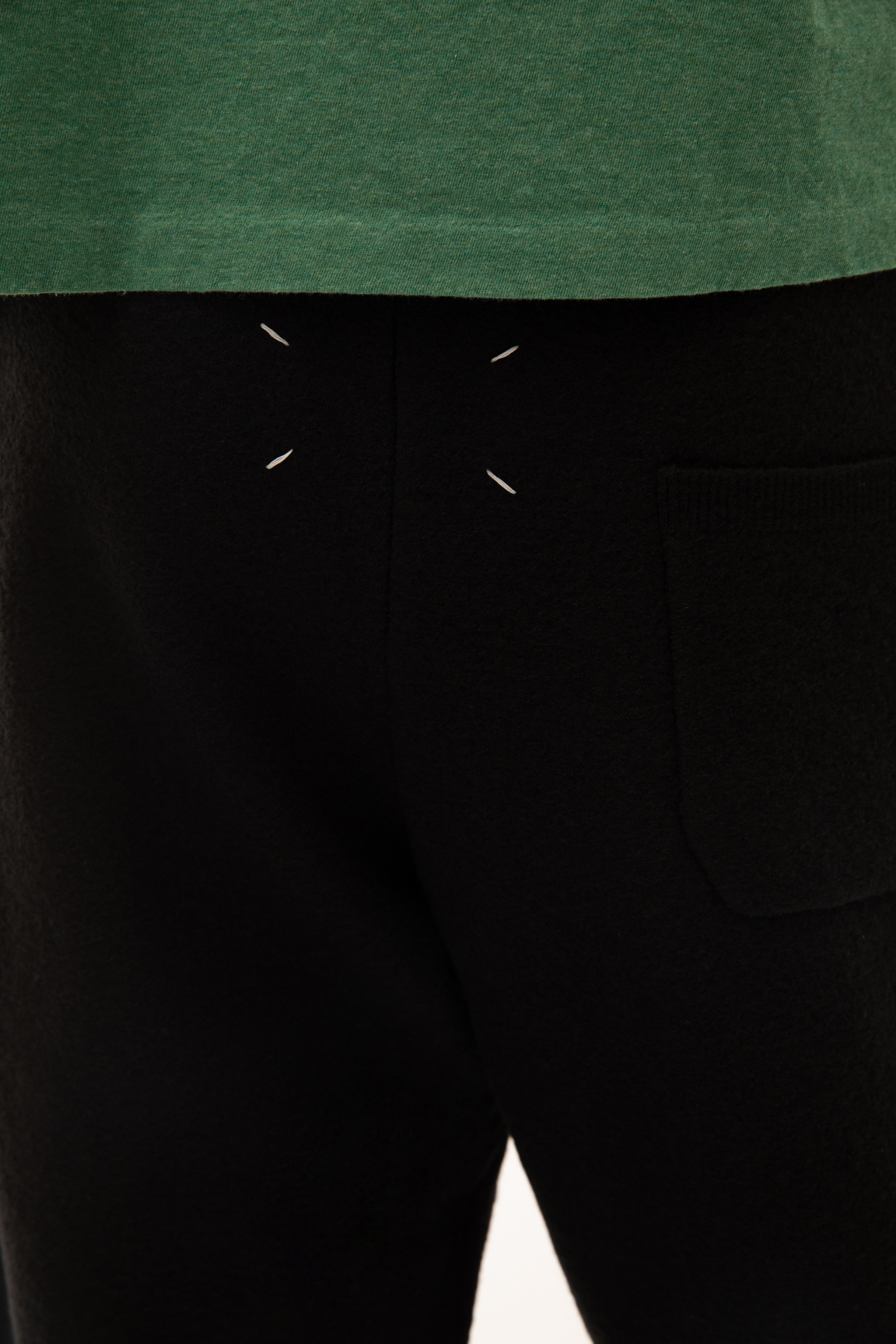 Maison Margiela Брюки из шерсти с лампасами