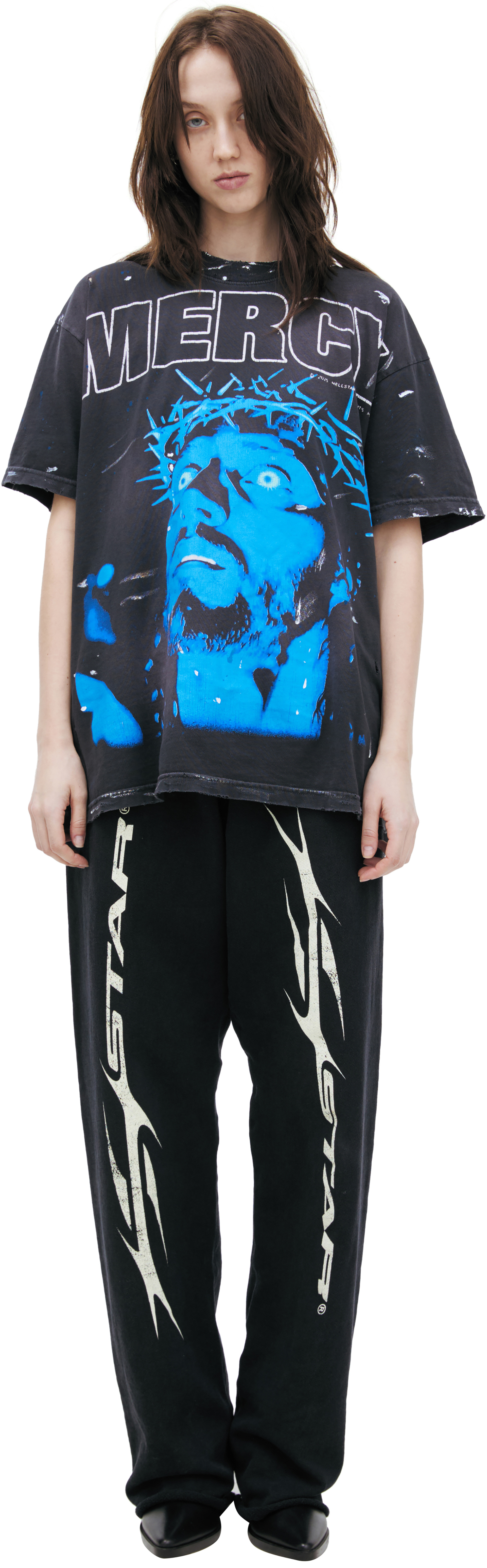 Hellstar Черная футболка с принтом