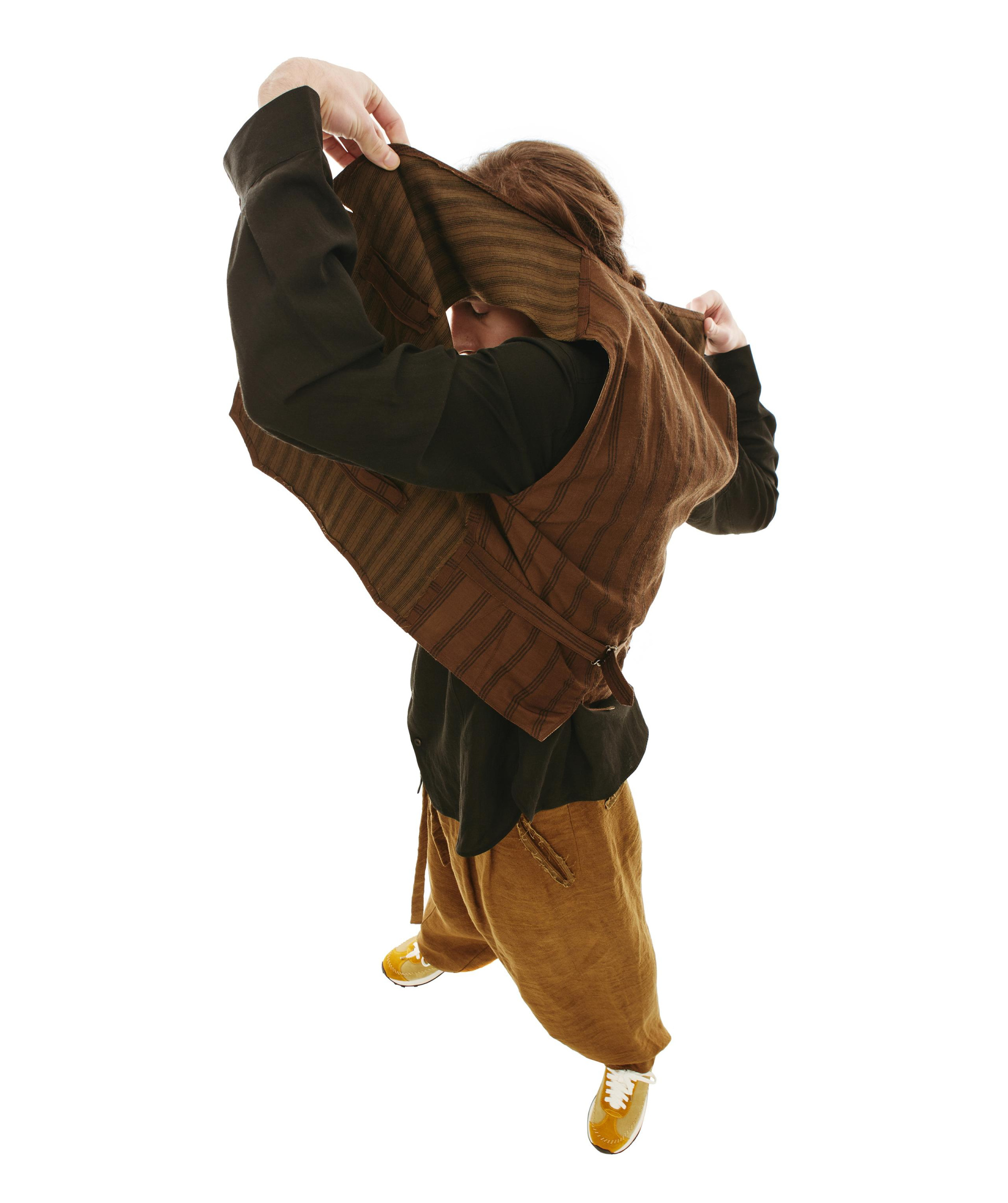 Ziggy Chen Комбинированный жилет в полоску