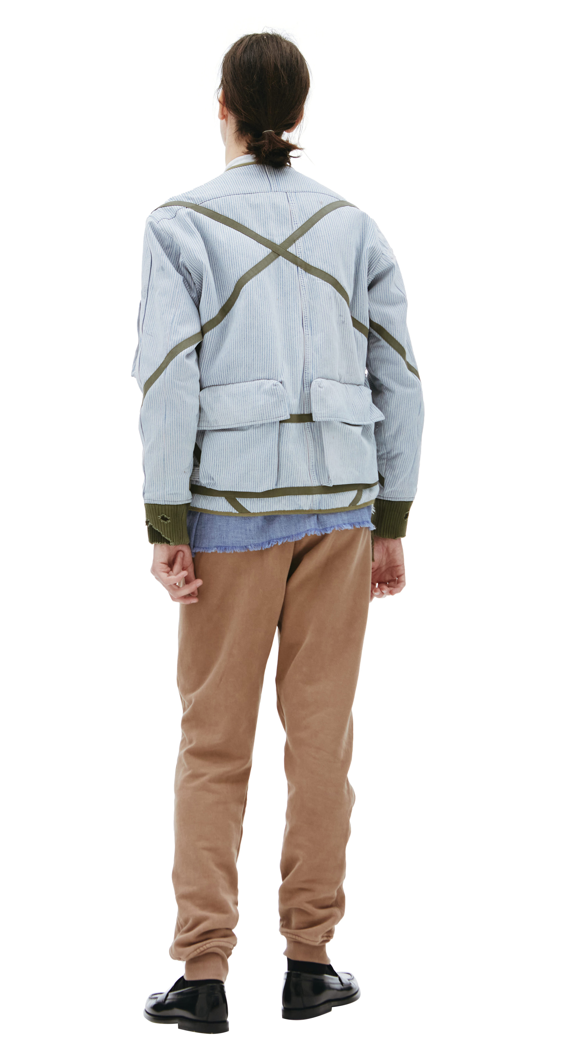 Greg Lauren Куртка Engineer в полоску