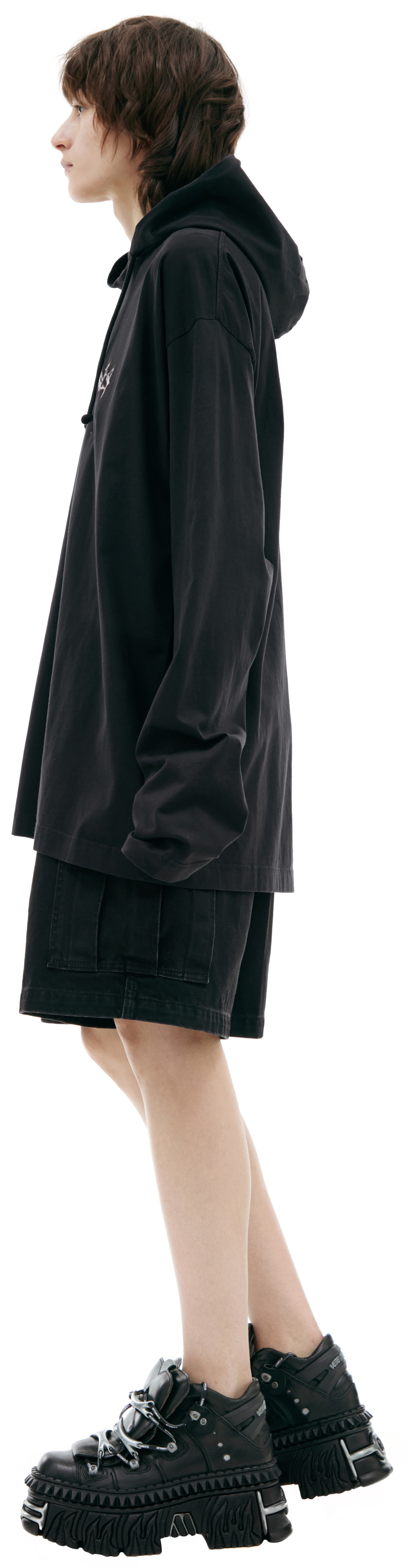 VETEMENTS Черное худи с логотипом