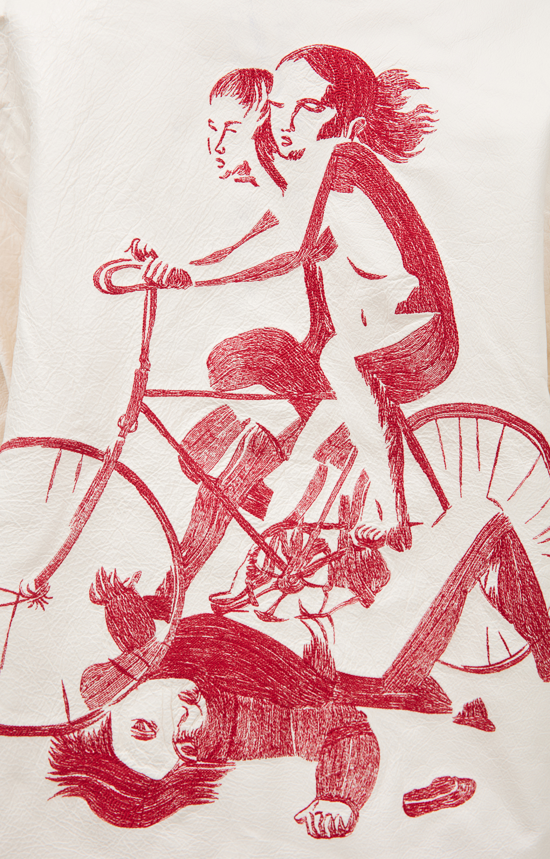 Enfants Riches Déprimés Кожаная куртка с иероглифами