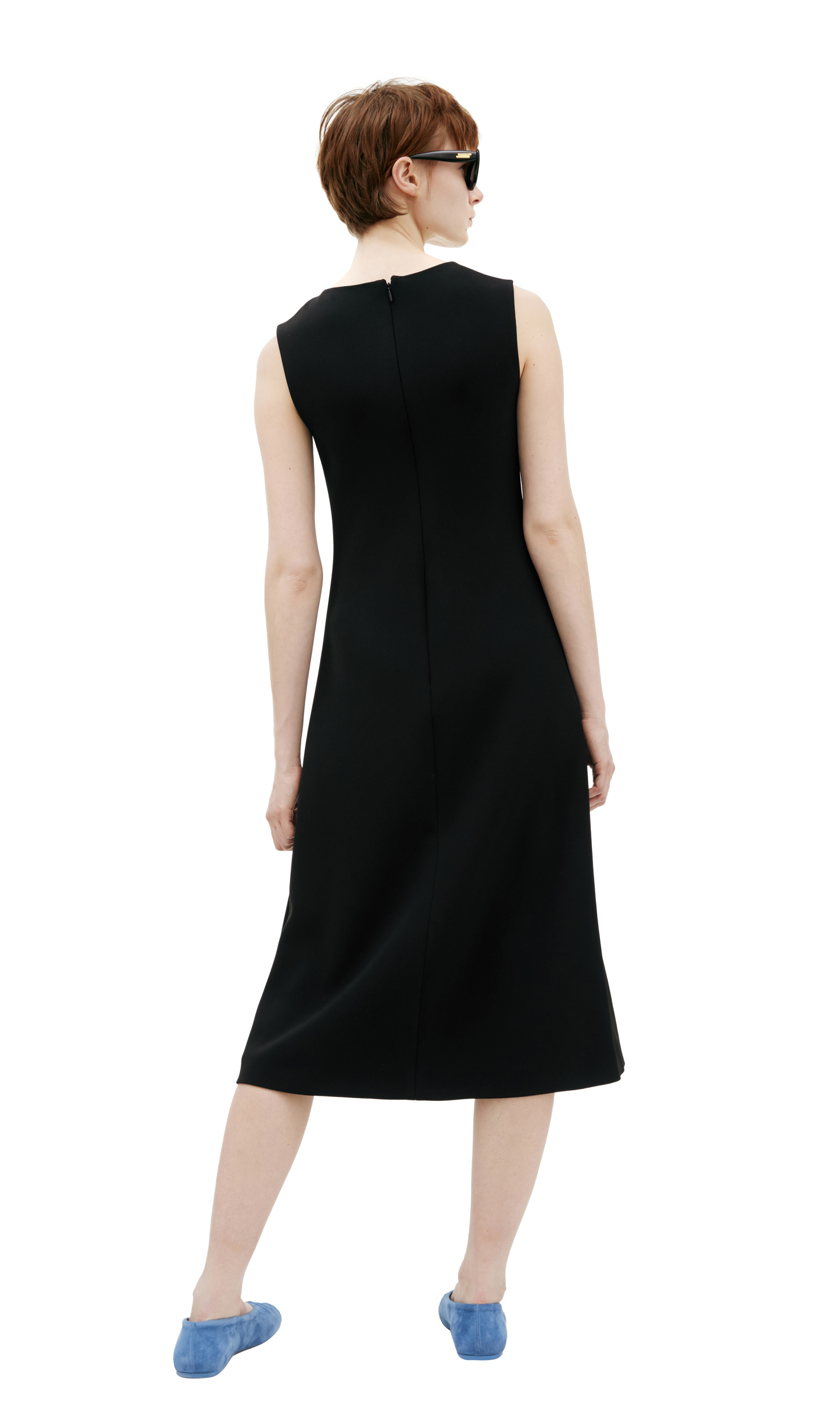 The Row Черное платье без рукавов