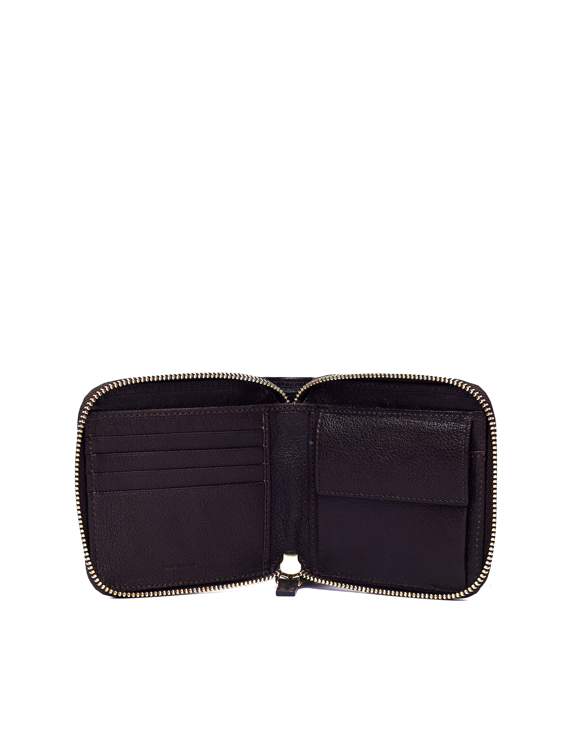 Ugo Cacciatori Темно-коричневый кошелек на молнии