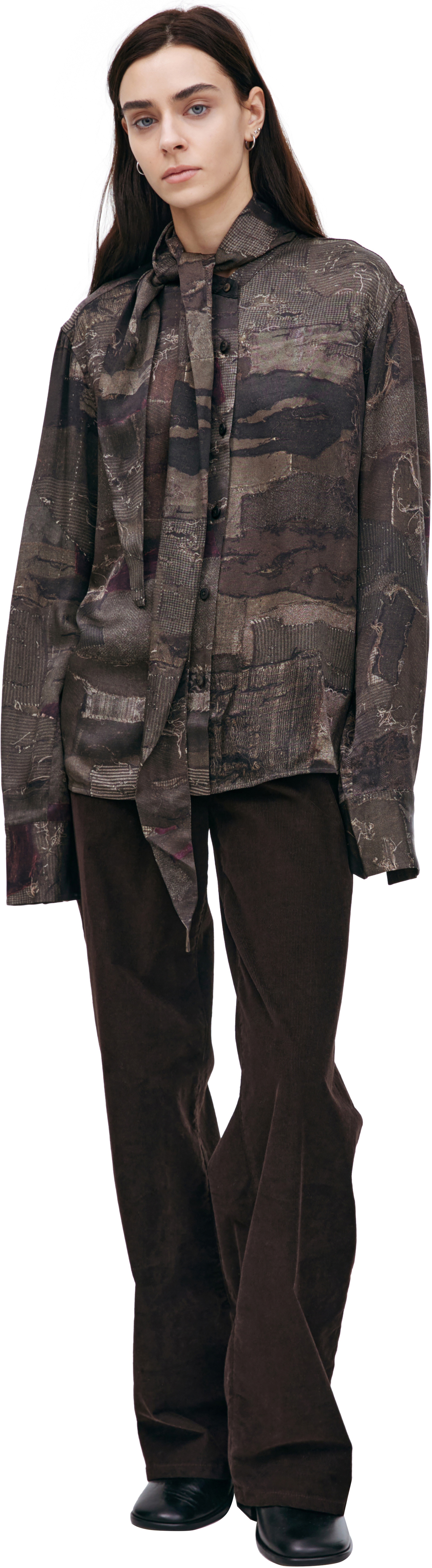 Ziggy Chen Блузка с монопринтом