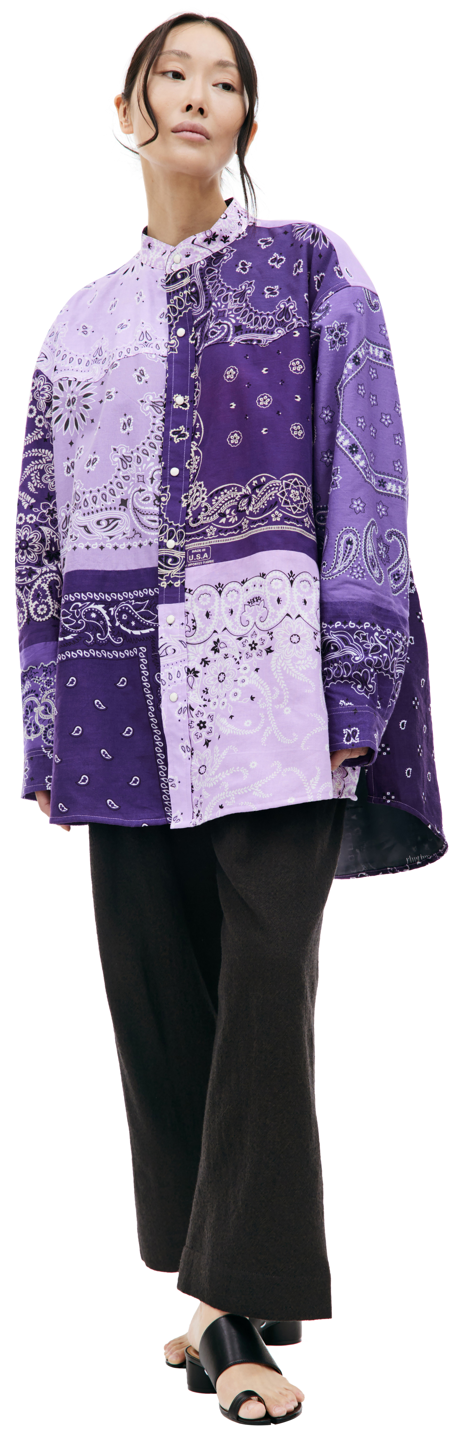 Children of the discordance Рубашка на кнопках с принтом пейсли