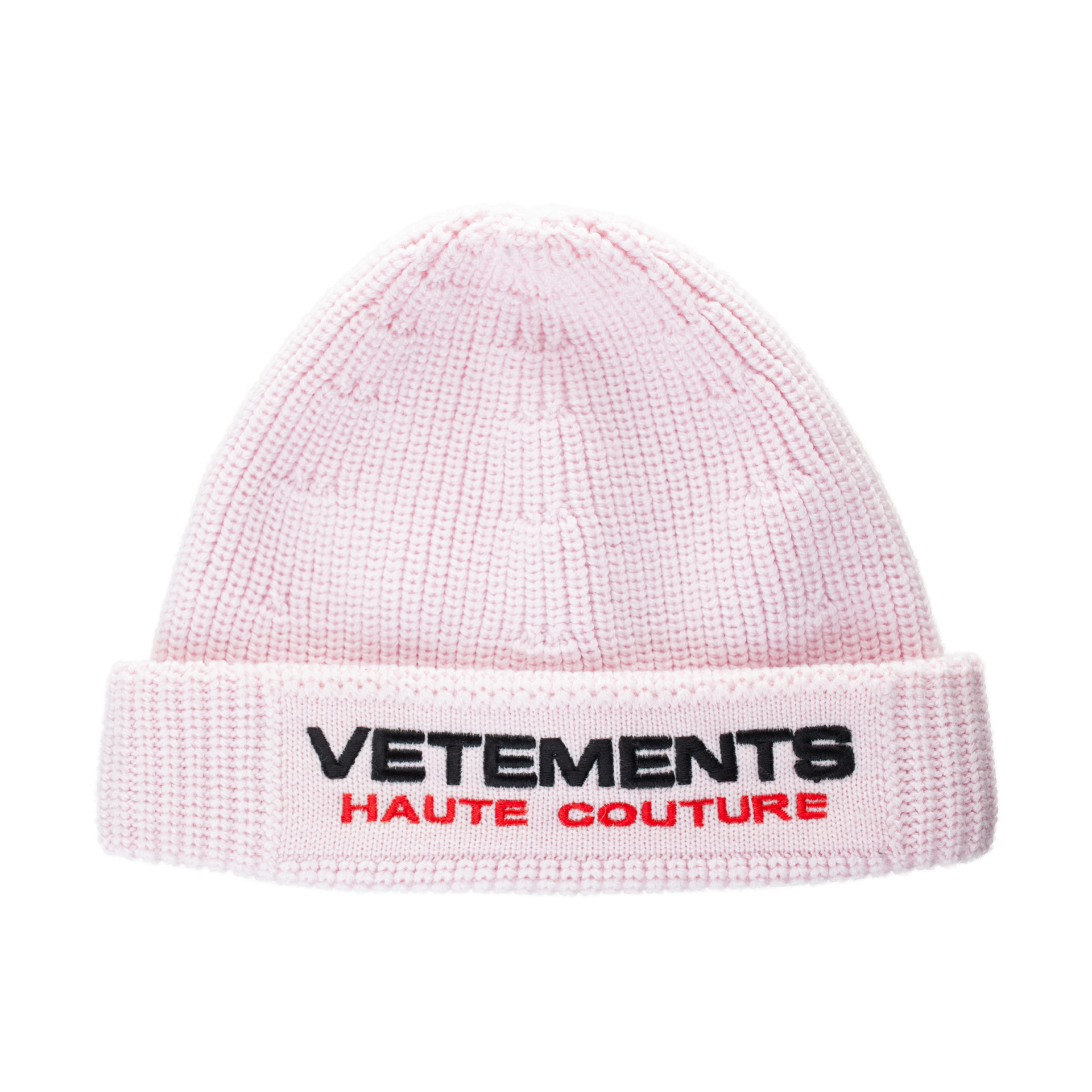 VETEMENTS Розовая шапка с вышивкой