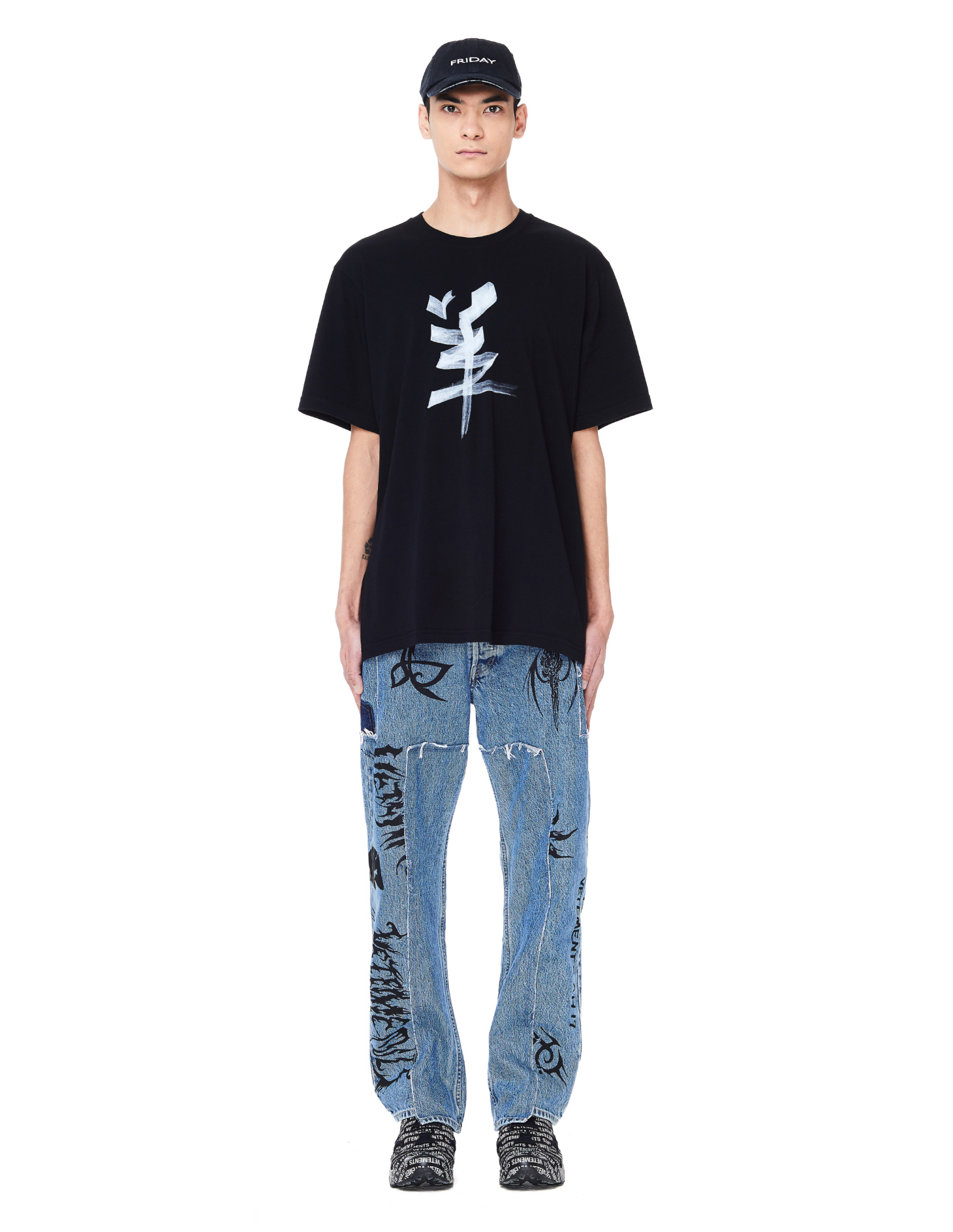 VETEMENTS Черная футболка Goat