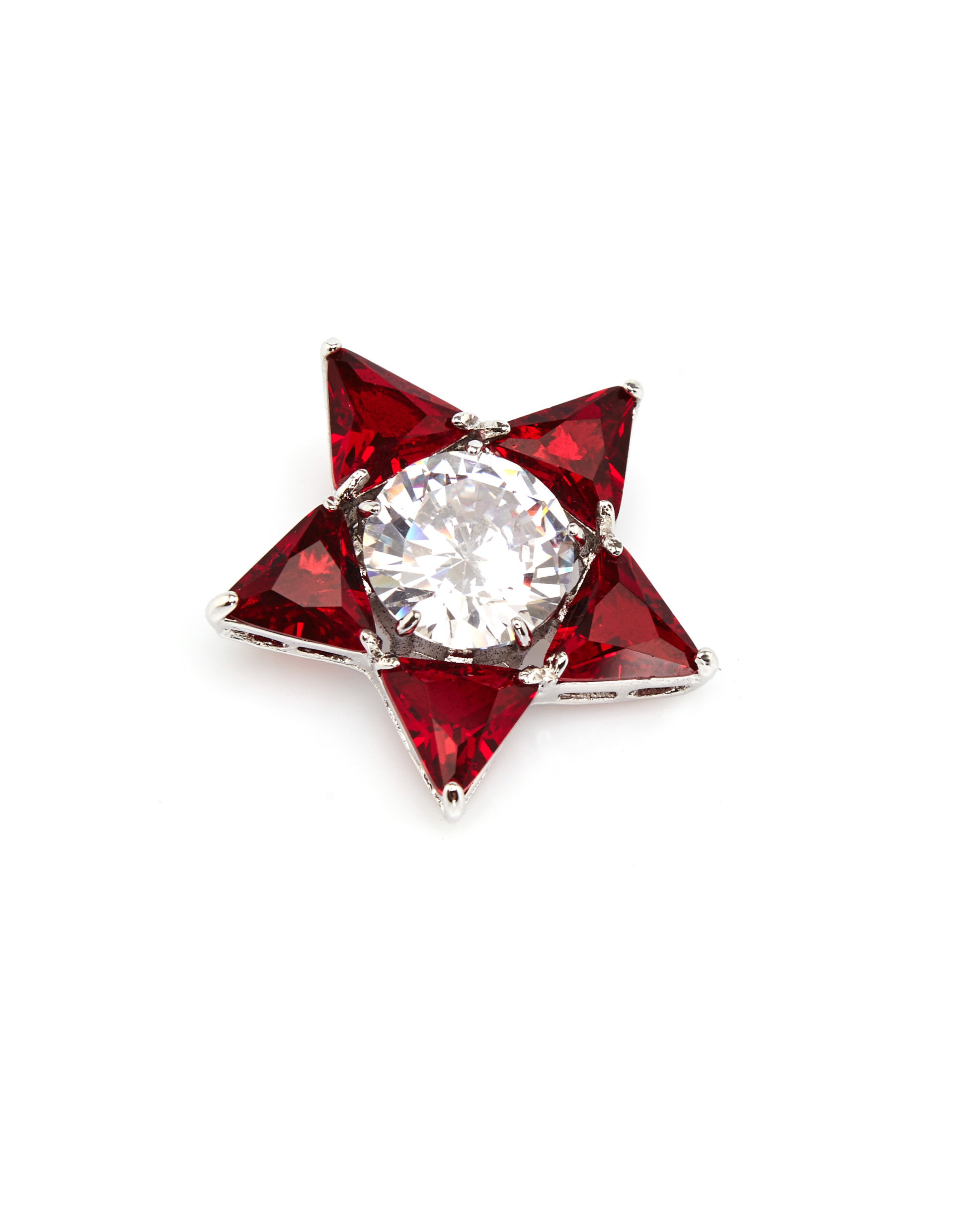 Olga Soldatova Брошь-звезда с красными кристаллами
