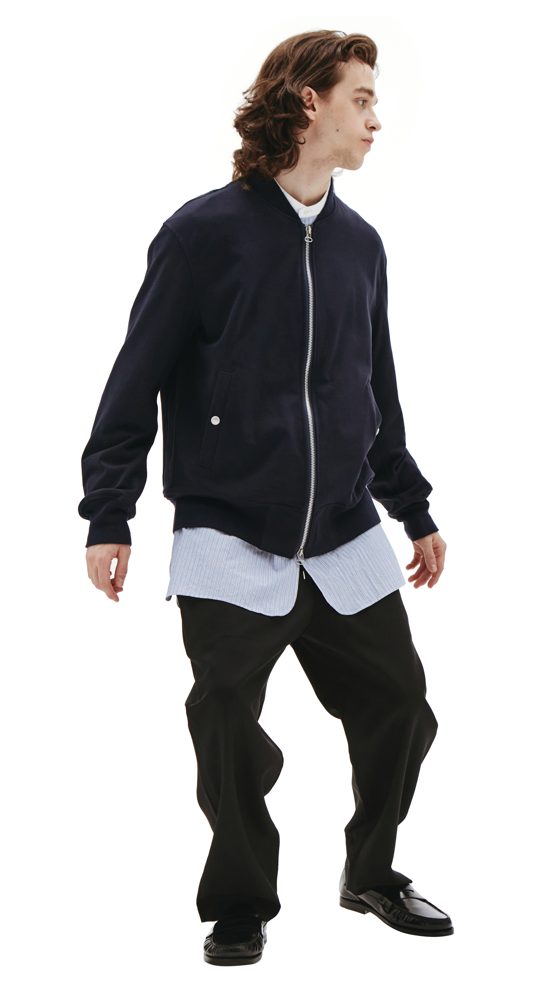 Junya Watanabe Синий бомбер на молнии