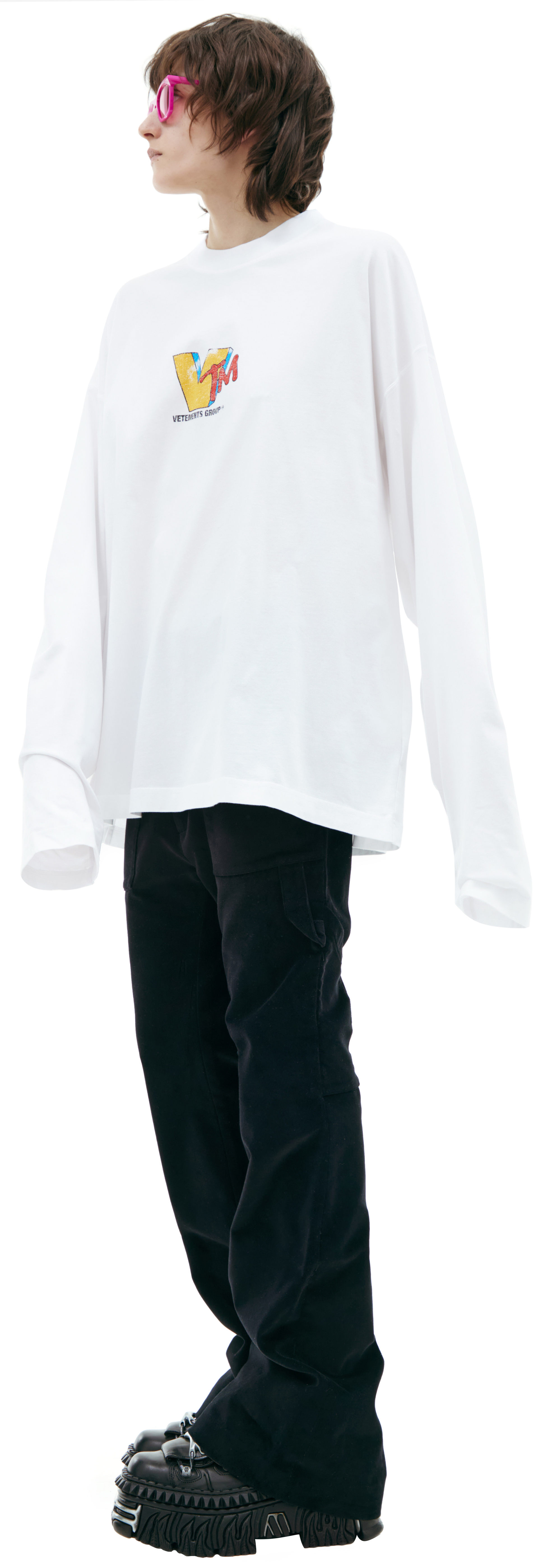 VETEMENTS Лонгслив с принтом MTV