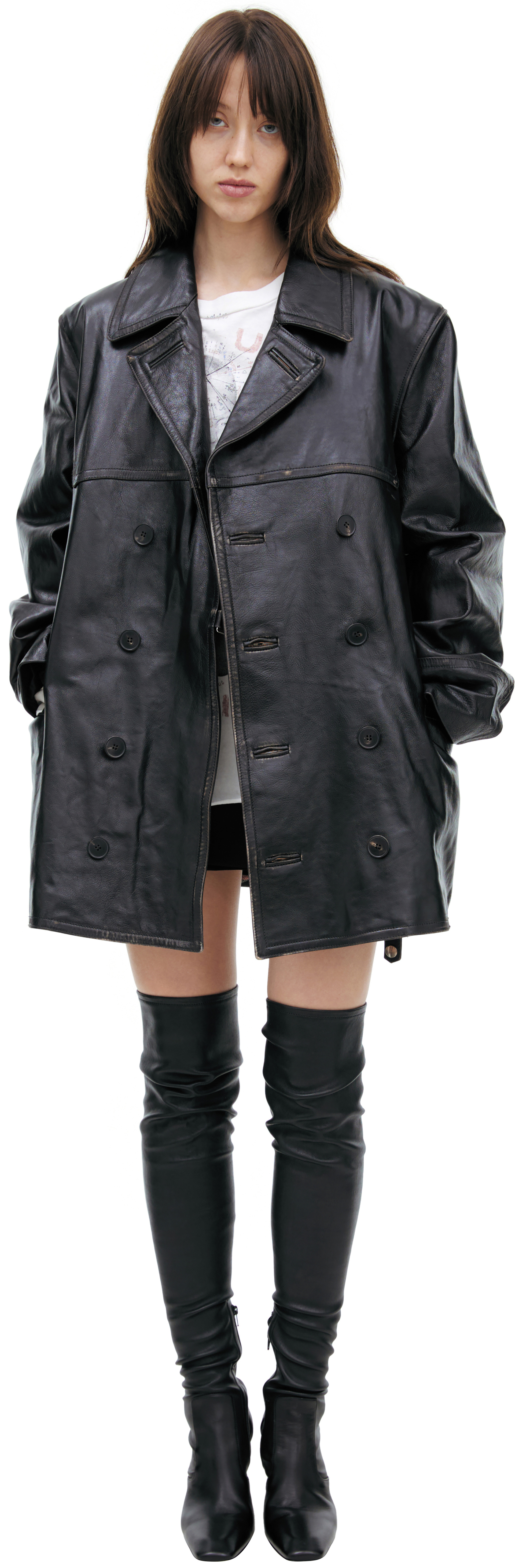 Enfants Riches Déprimés Двубортная куртка из кожи