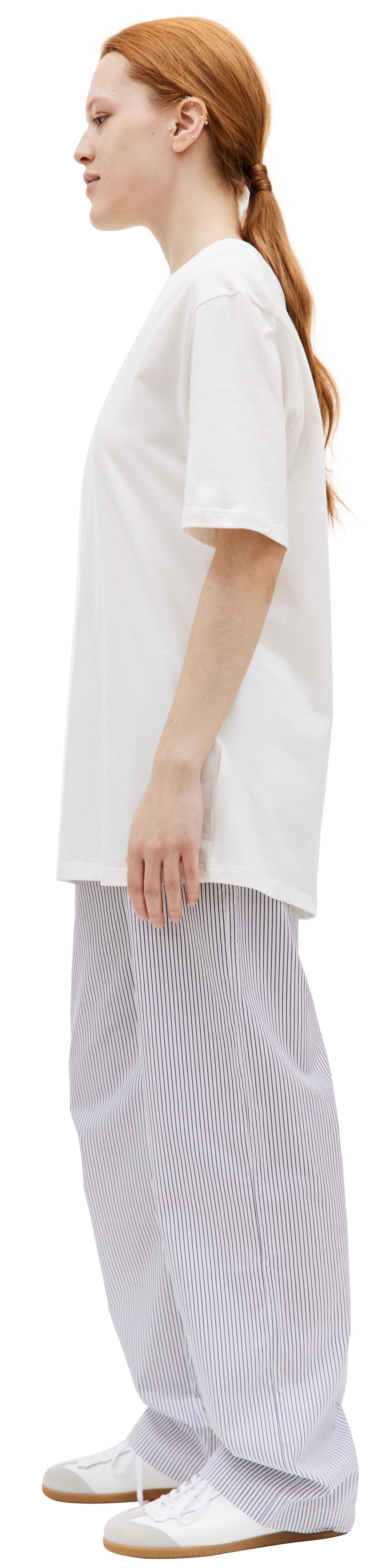 Jil Sander Белая футболка с графическим принтом