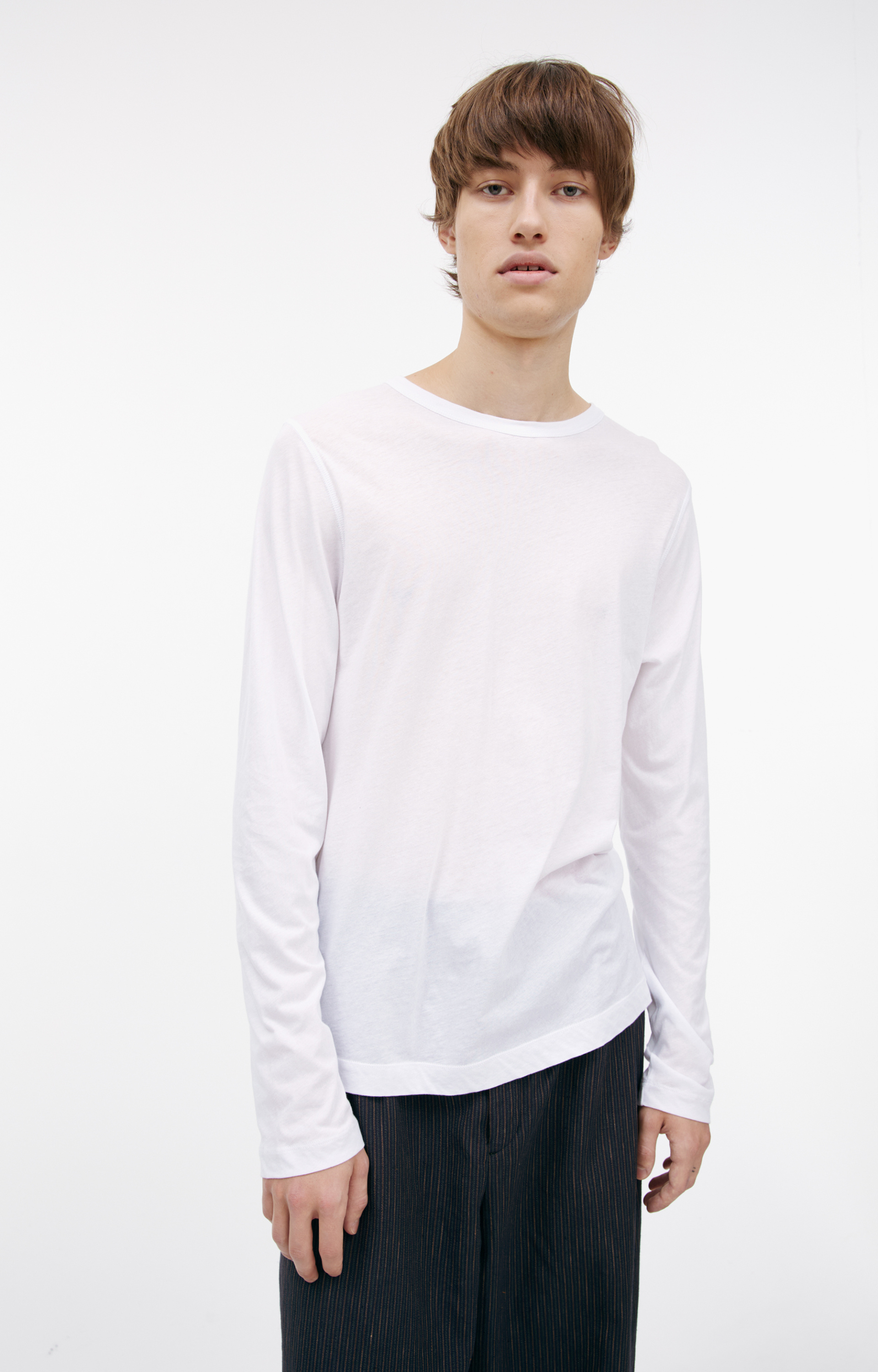 Dries Van Noten Белый лонгслив из хлопка