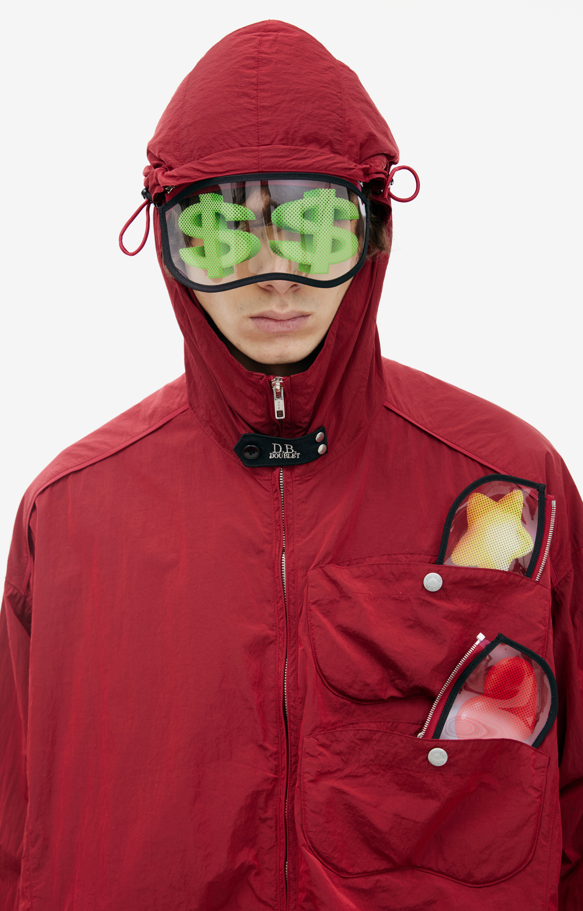 Doublet Красная куртка Goggle