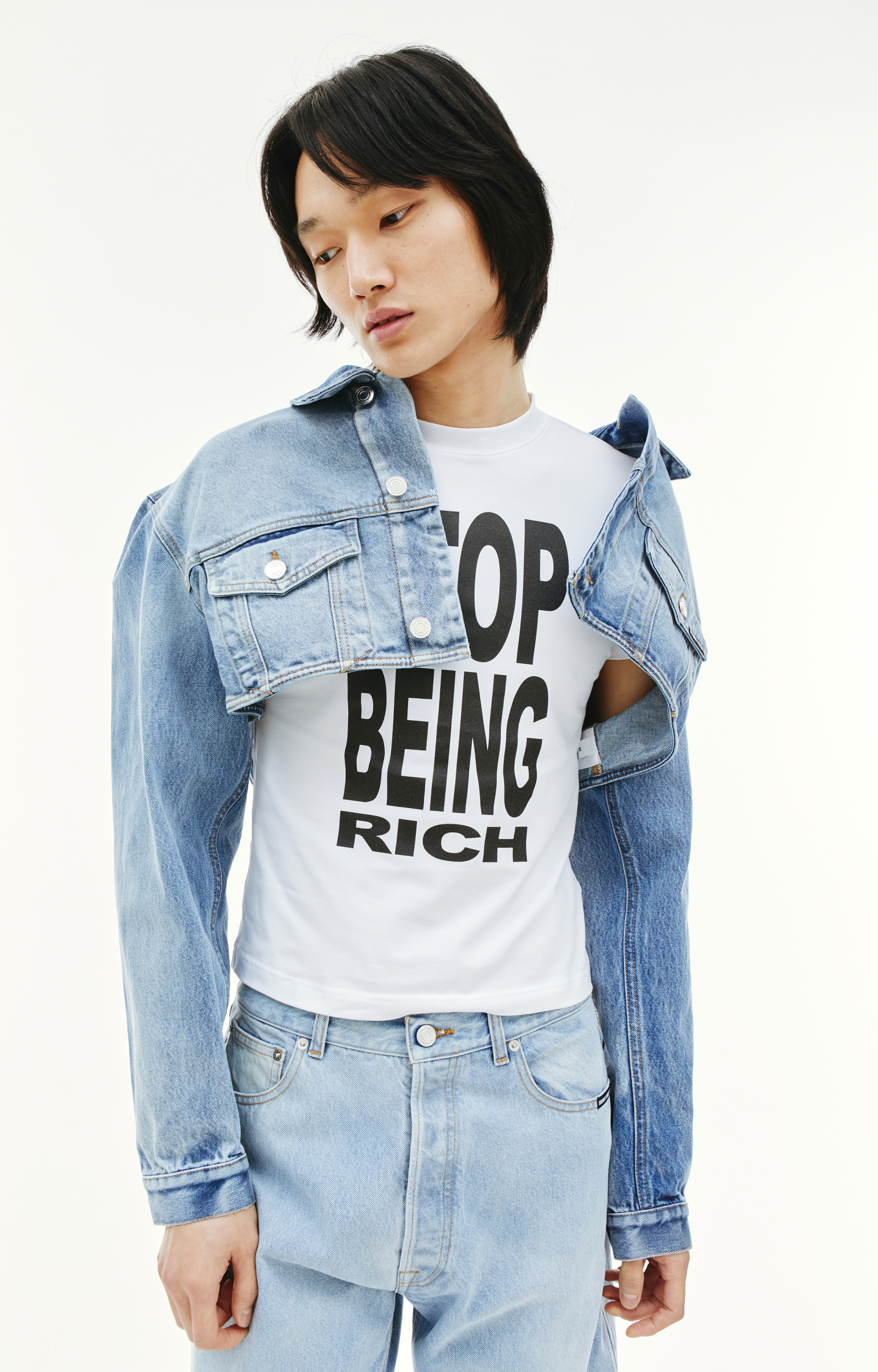 VTMNTS Укороченная джинсовая куртка