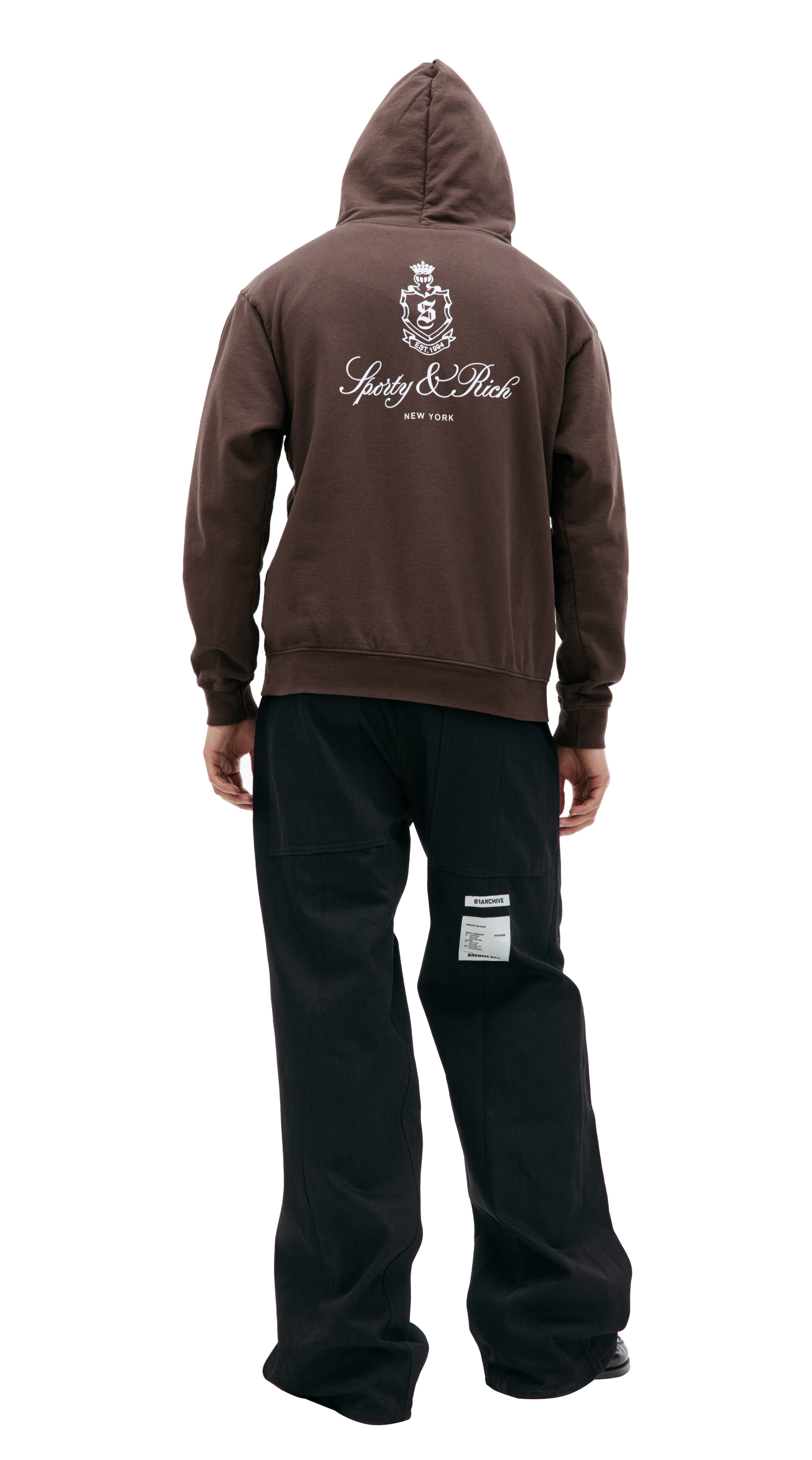 SPORTY & RICH Худи Vendom с логотипом