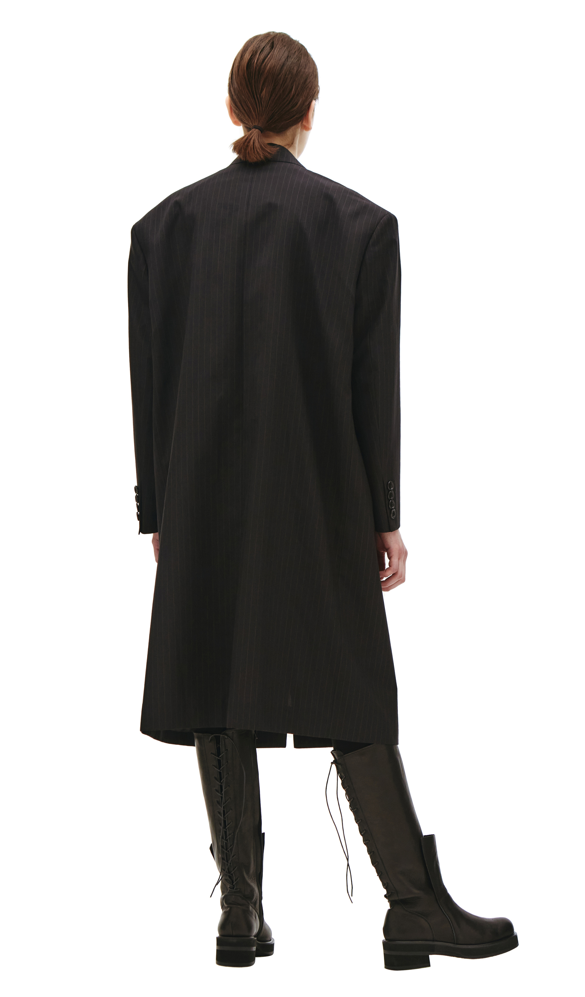 Junya Watanabe Оверсайз пальто в полоску