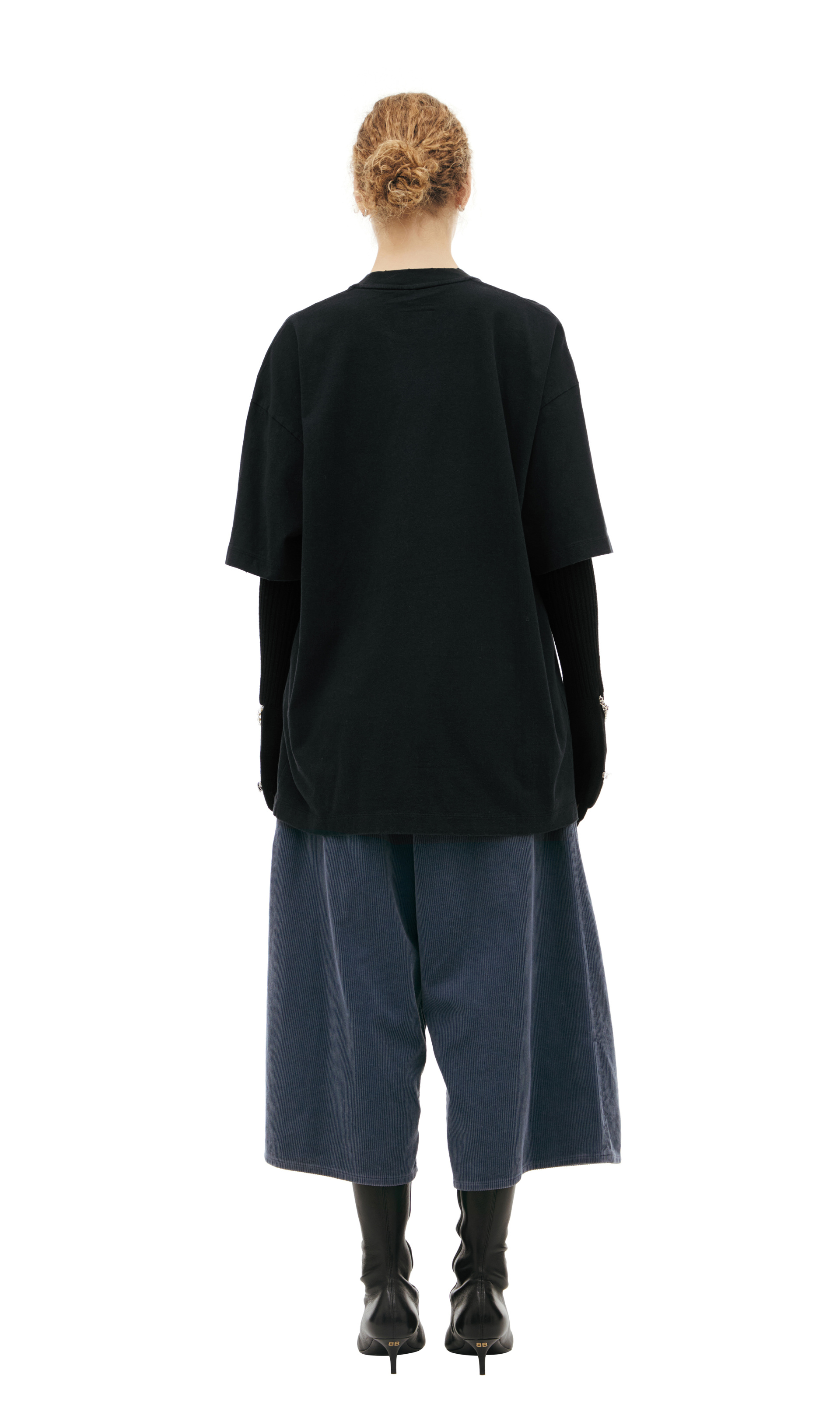 Doublet Черная футболка с принтом