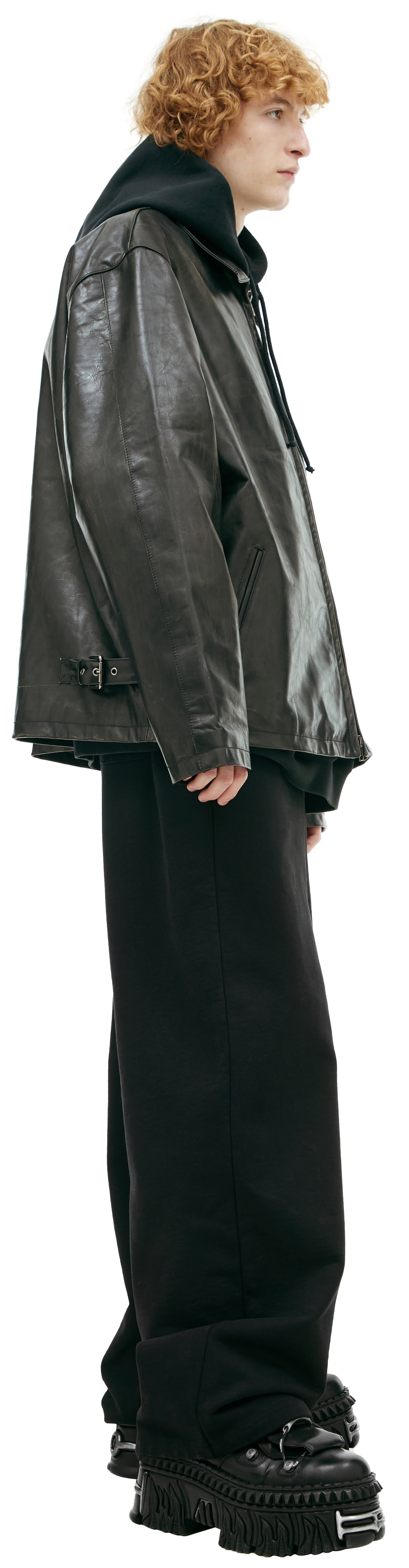 VETEMENTS Кожаная куртка с воротом