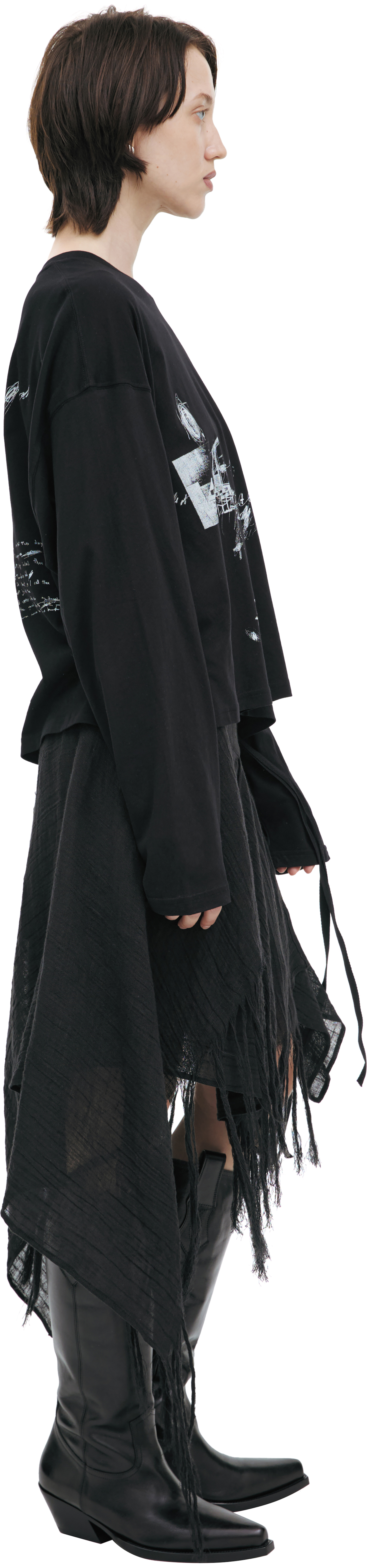 Ann Demeulemeester Лонгслив с абстрактным принтом