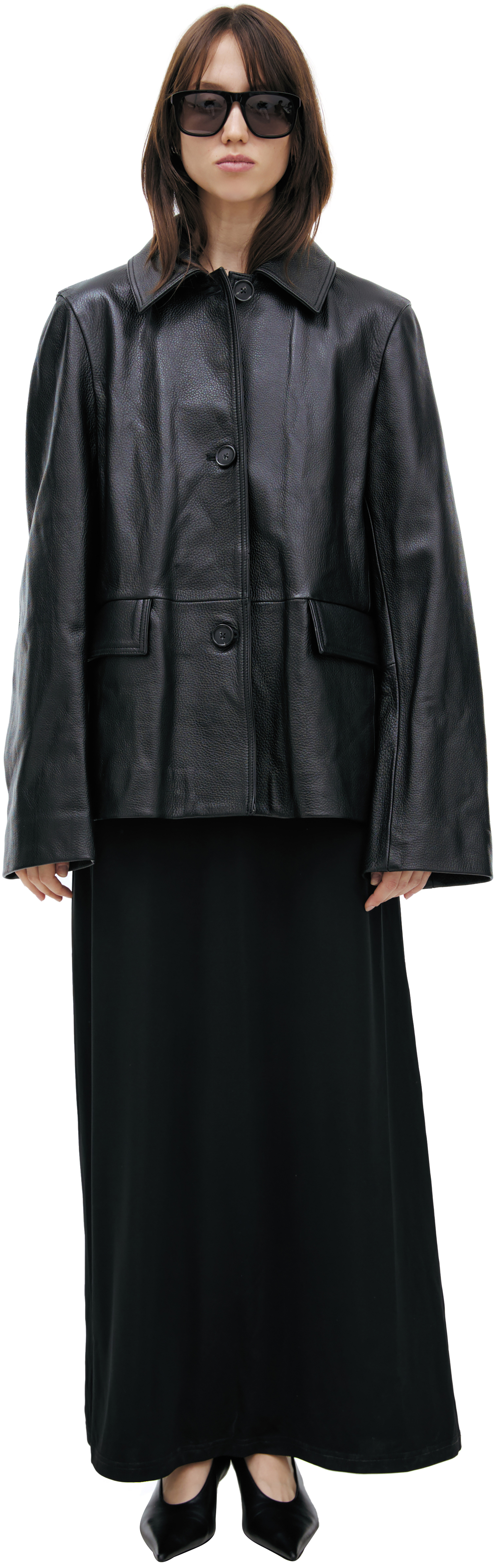 TOTEME Кожаная куртка на пуговицах