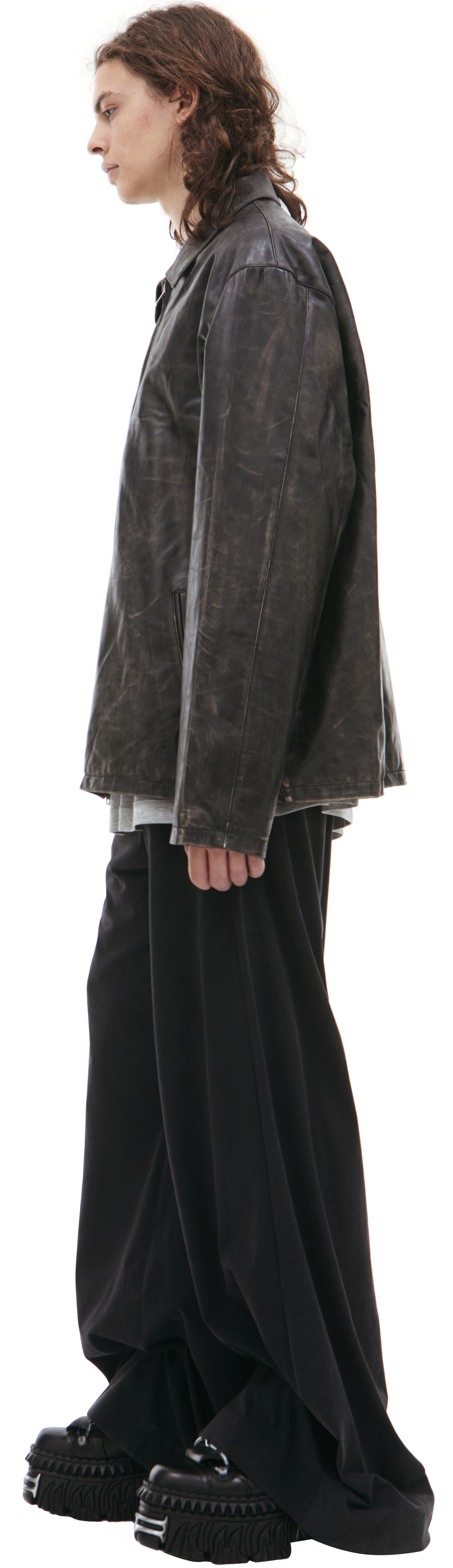 VETEMENTS Черная куртка из кожи