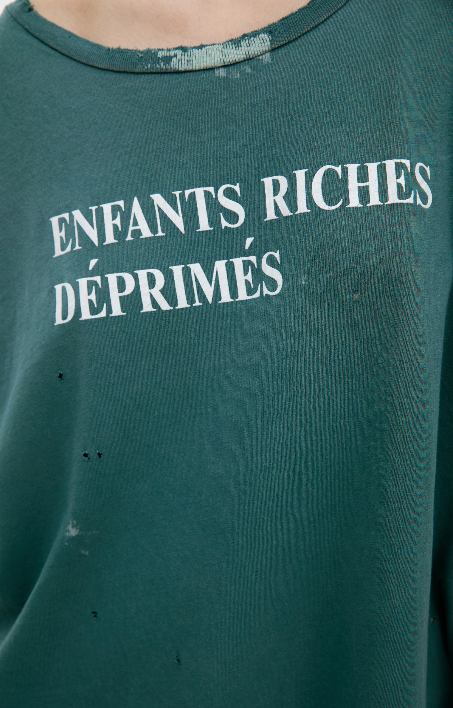 Enfants Riches Déprimés Рваная футболка с эффектом краски