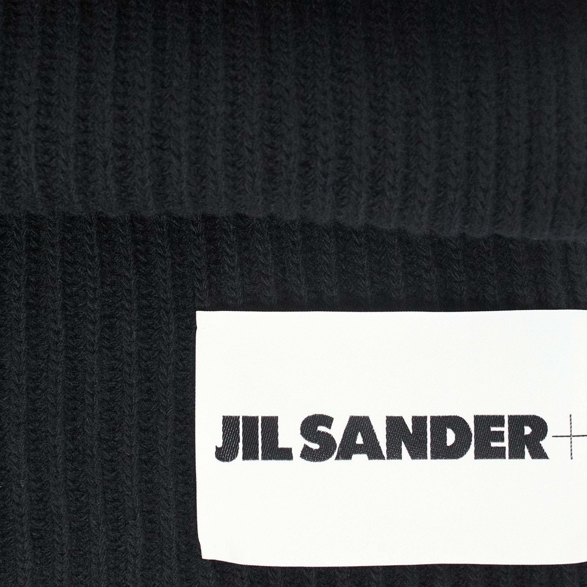 Jil Sander Шерстяной шарф с патчем