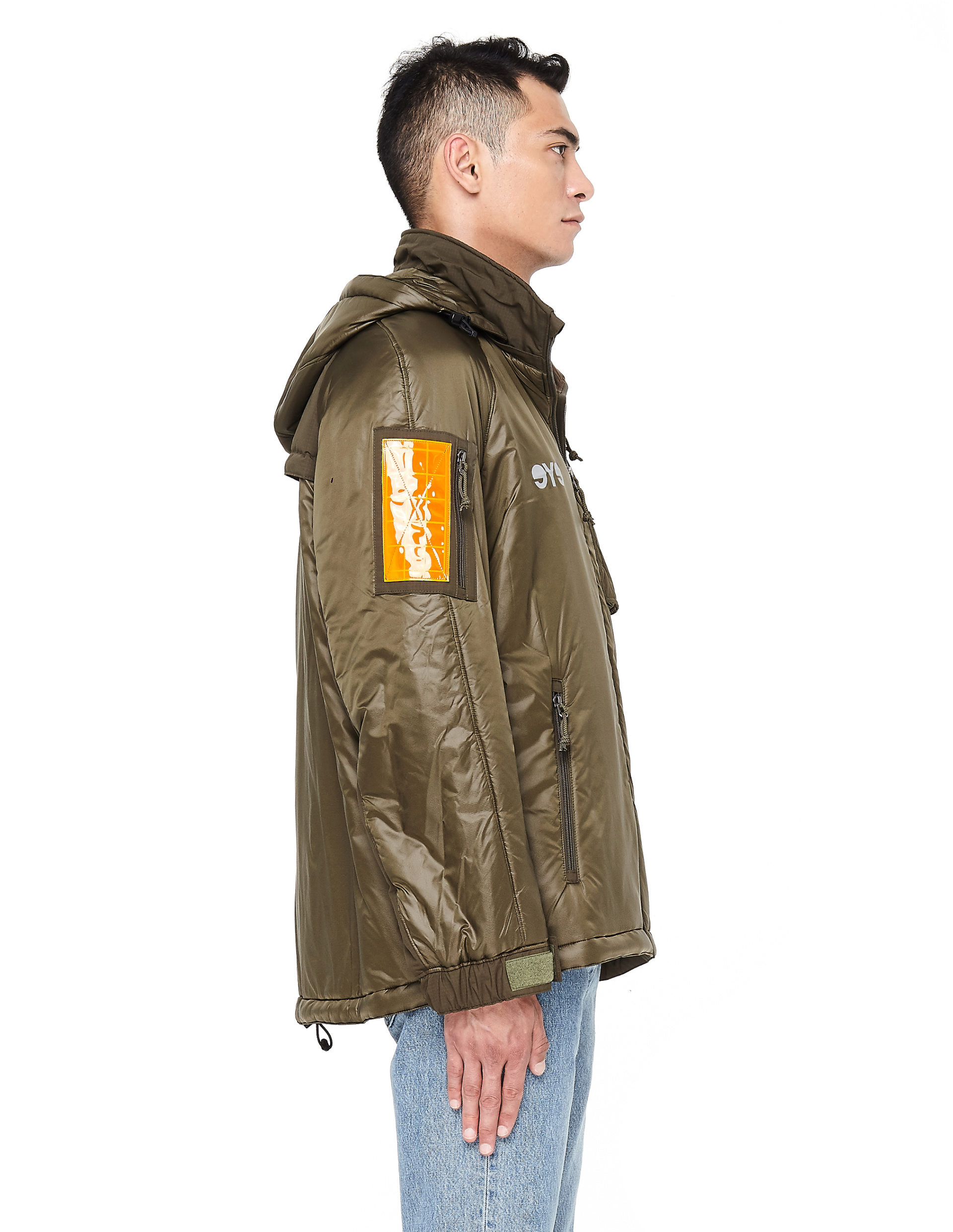 Junya Watanabe Куртка цвета хаки с нашивками