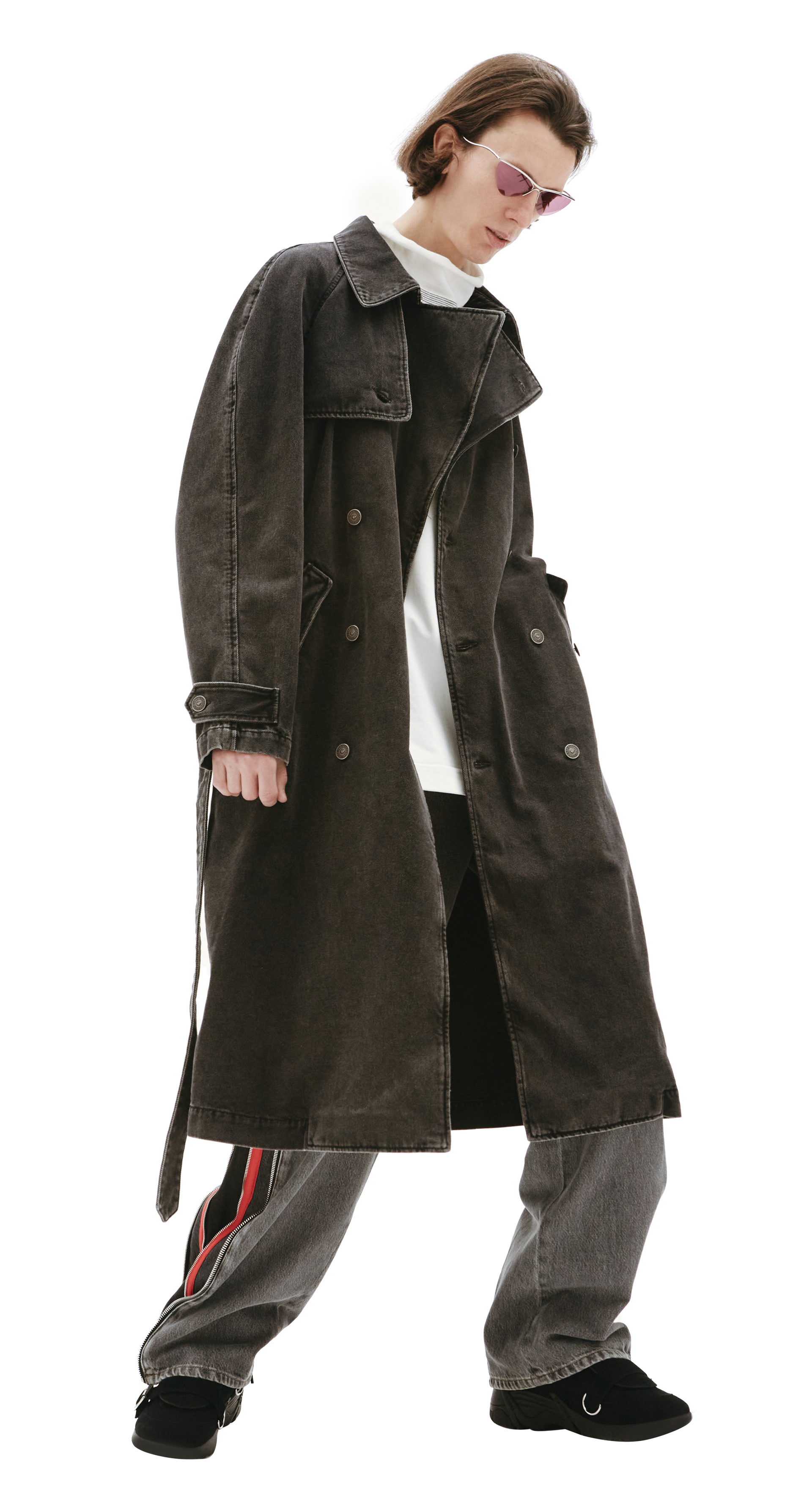 Diesel Джинсовое пальто с поясом