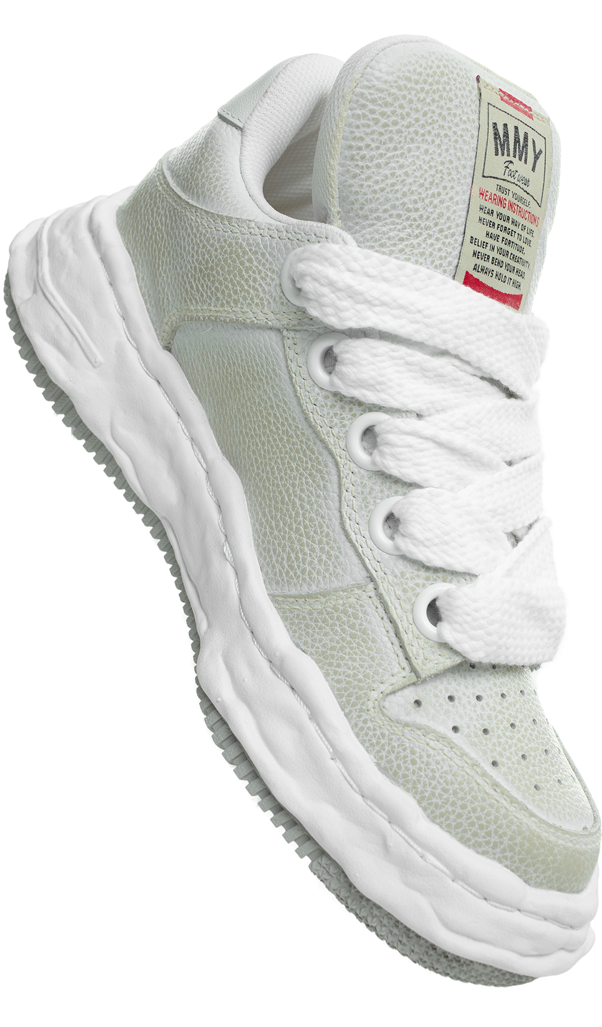 Maison Mihara Yasuhiro Серые кеды из кожи