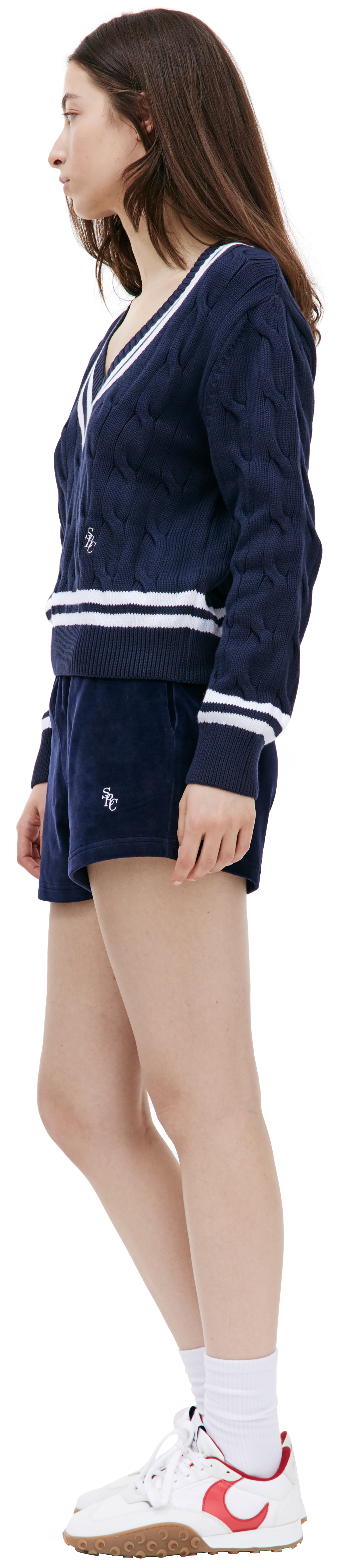 SPORTY & RICH Свитер SRC с V-вырезом